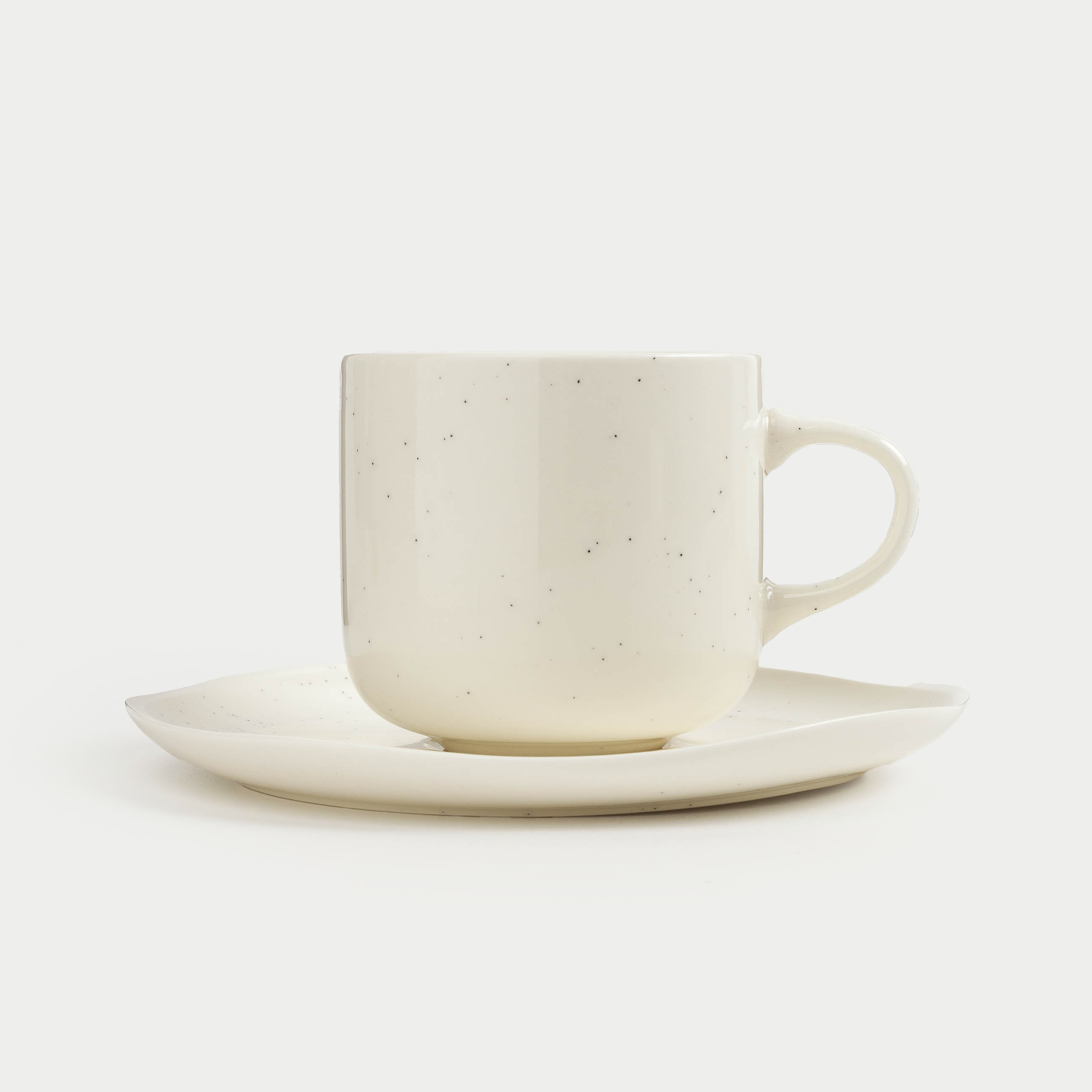 Tea pair, 1 person, 2 items, 220 ml, porcelain N, milk, Dots, Boho