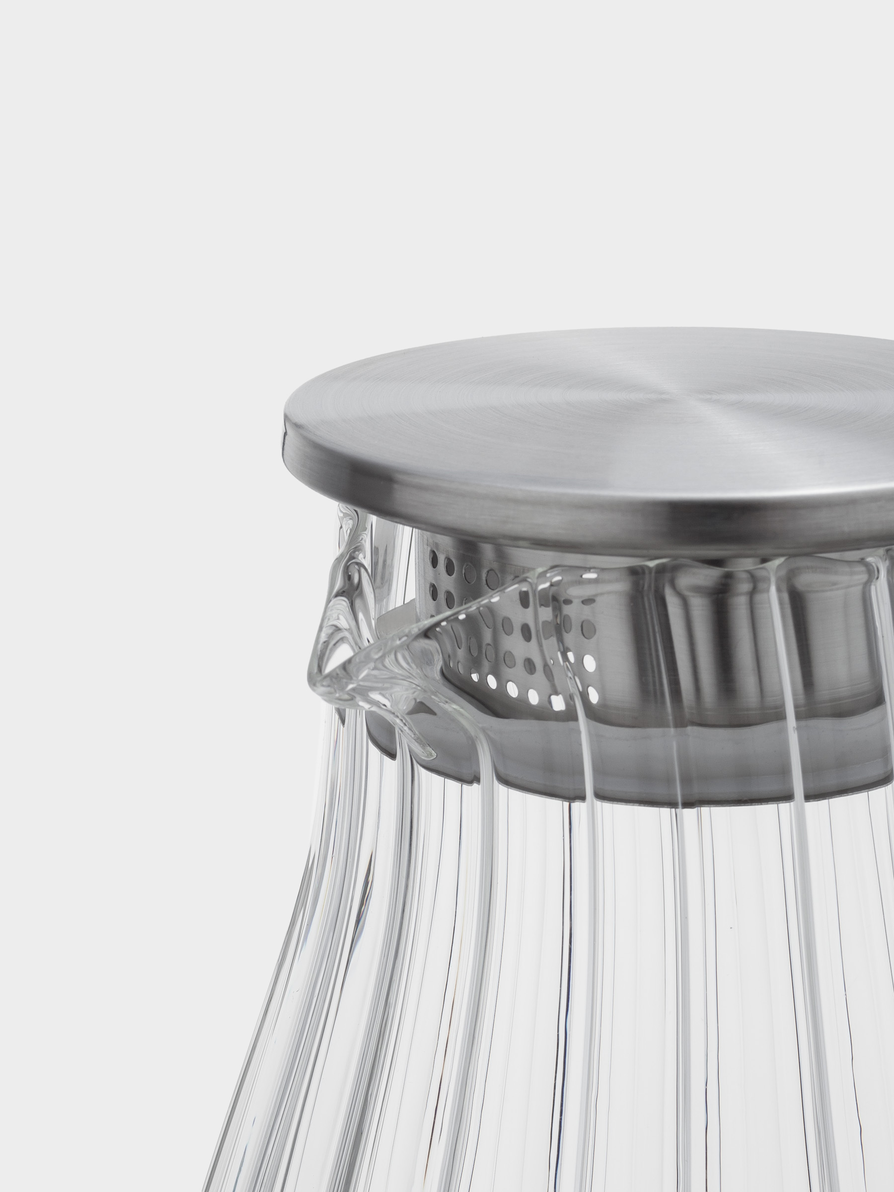 Jug, 1,8 l, with filter cap, used glass / steel, Camellia, image-2