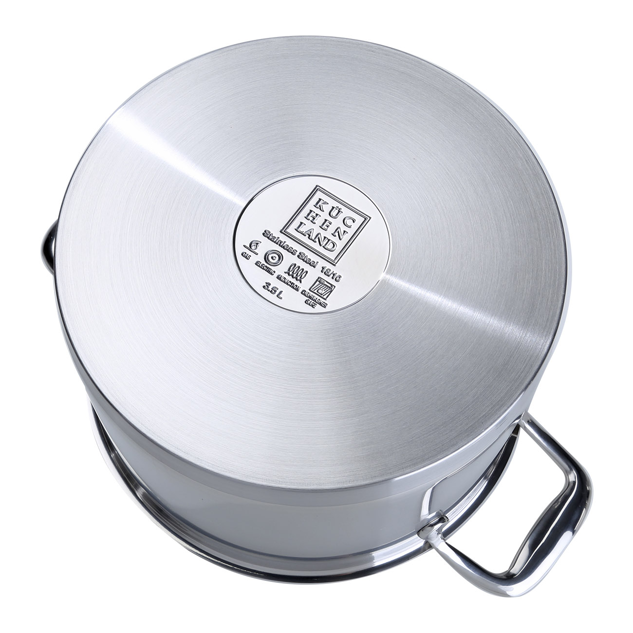 Pot, 20 cm, 3.5 l, with lid, Silver Stone