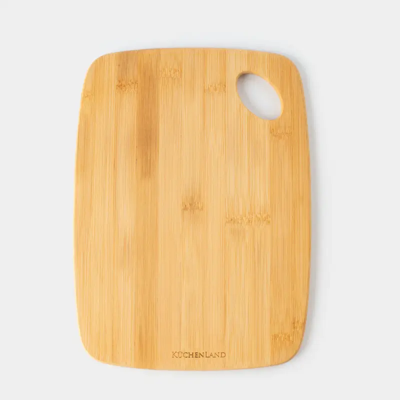 Cutting board, 30х22 cm, rectangular, rounded, bamboo, Bamboo ,image-0