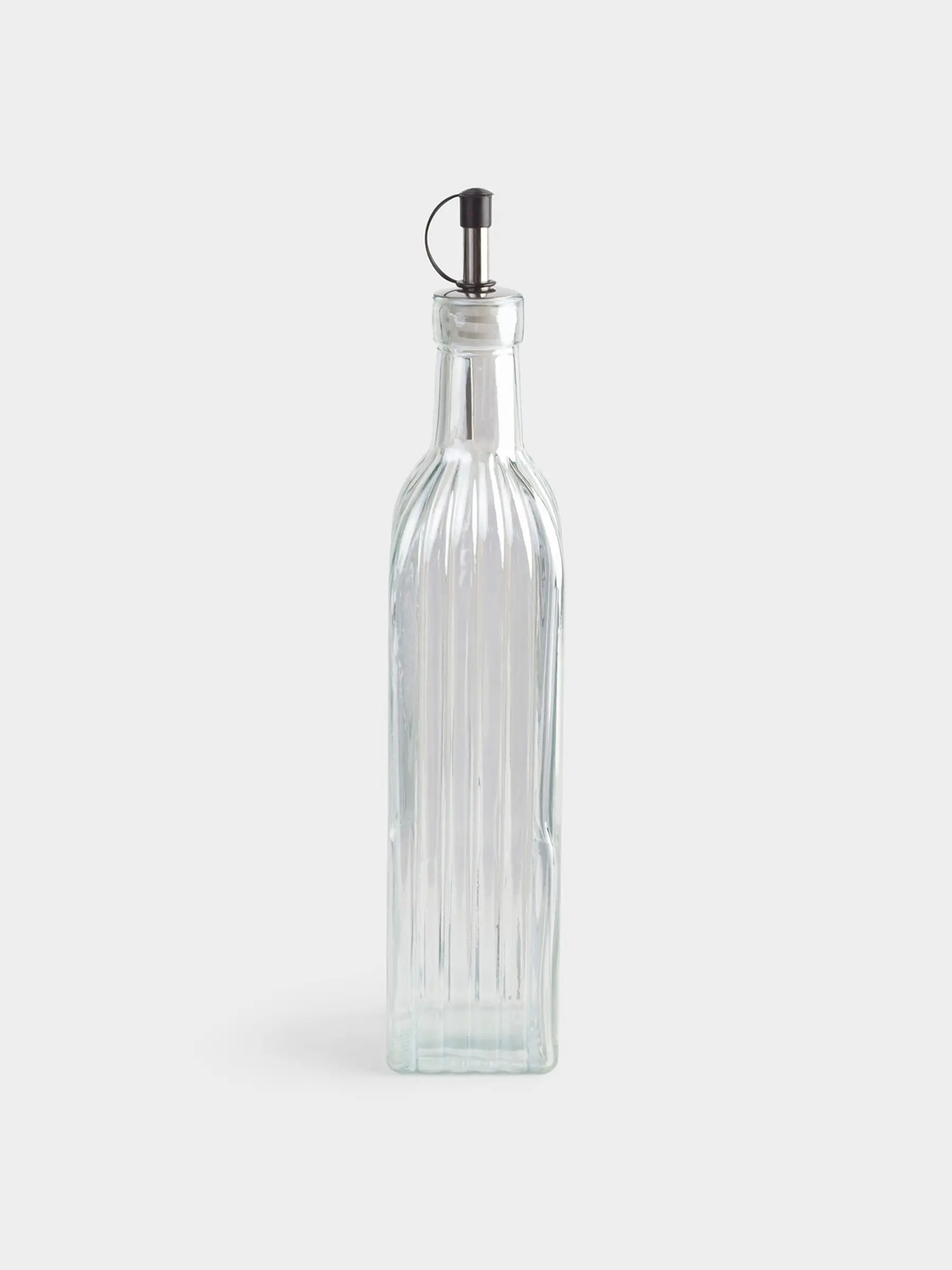 Oil or vinegar bottle, 500 ml, with dispenser, glass / steel, mother of pearl, Ribby polar