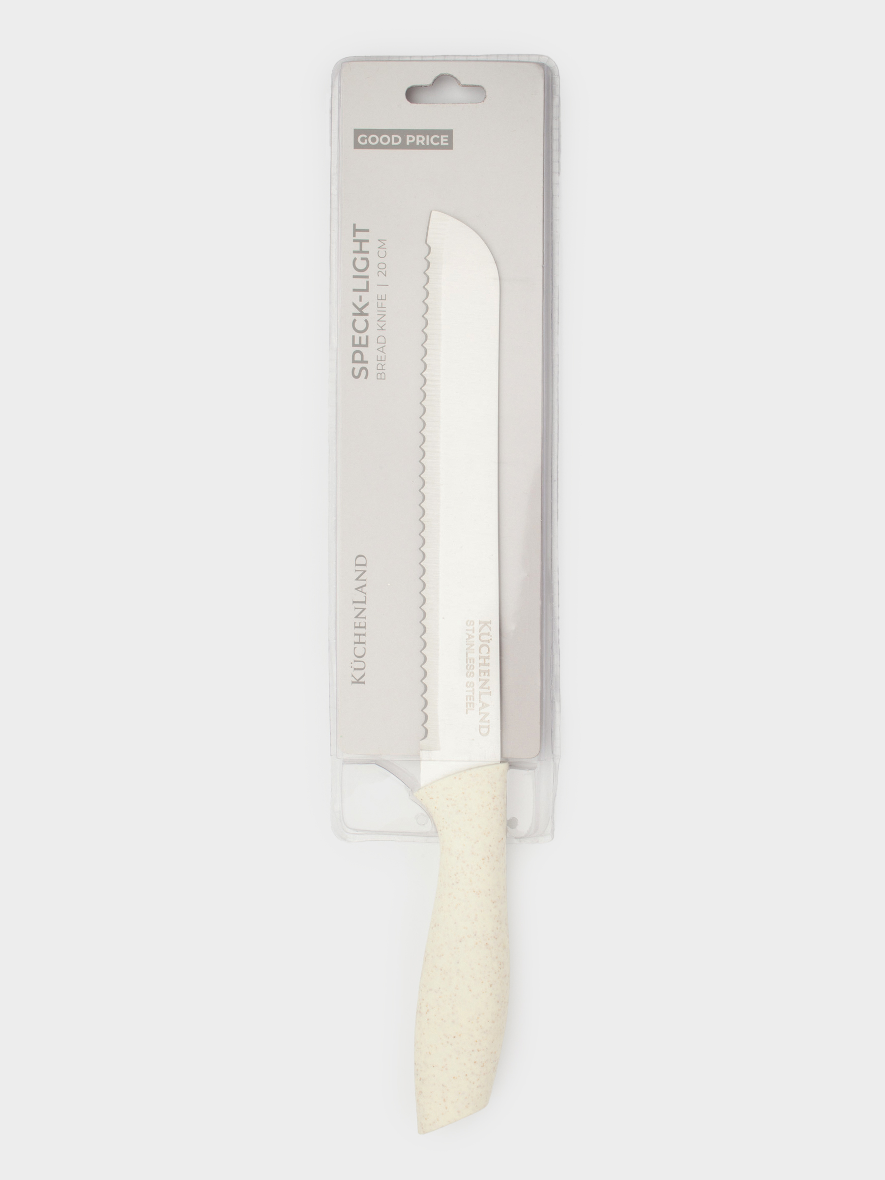 Bread knife, 20 cm, steel/plastic, milky, Speck-light, image-4