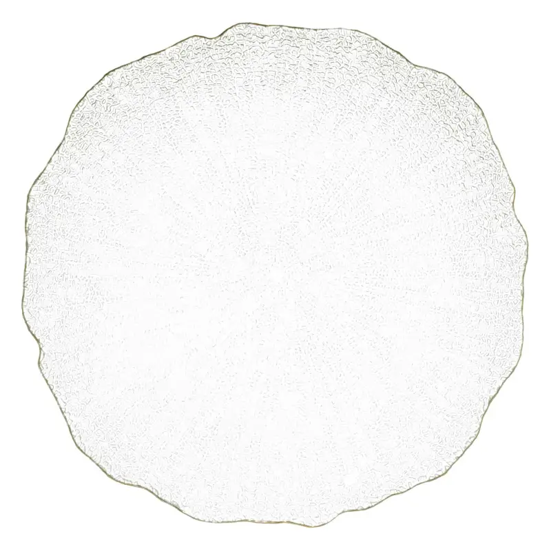 Dish, 33 cm, glass, with golden edging, Berg