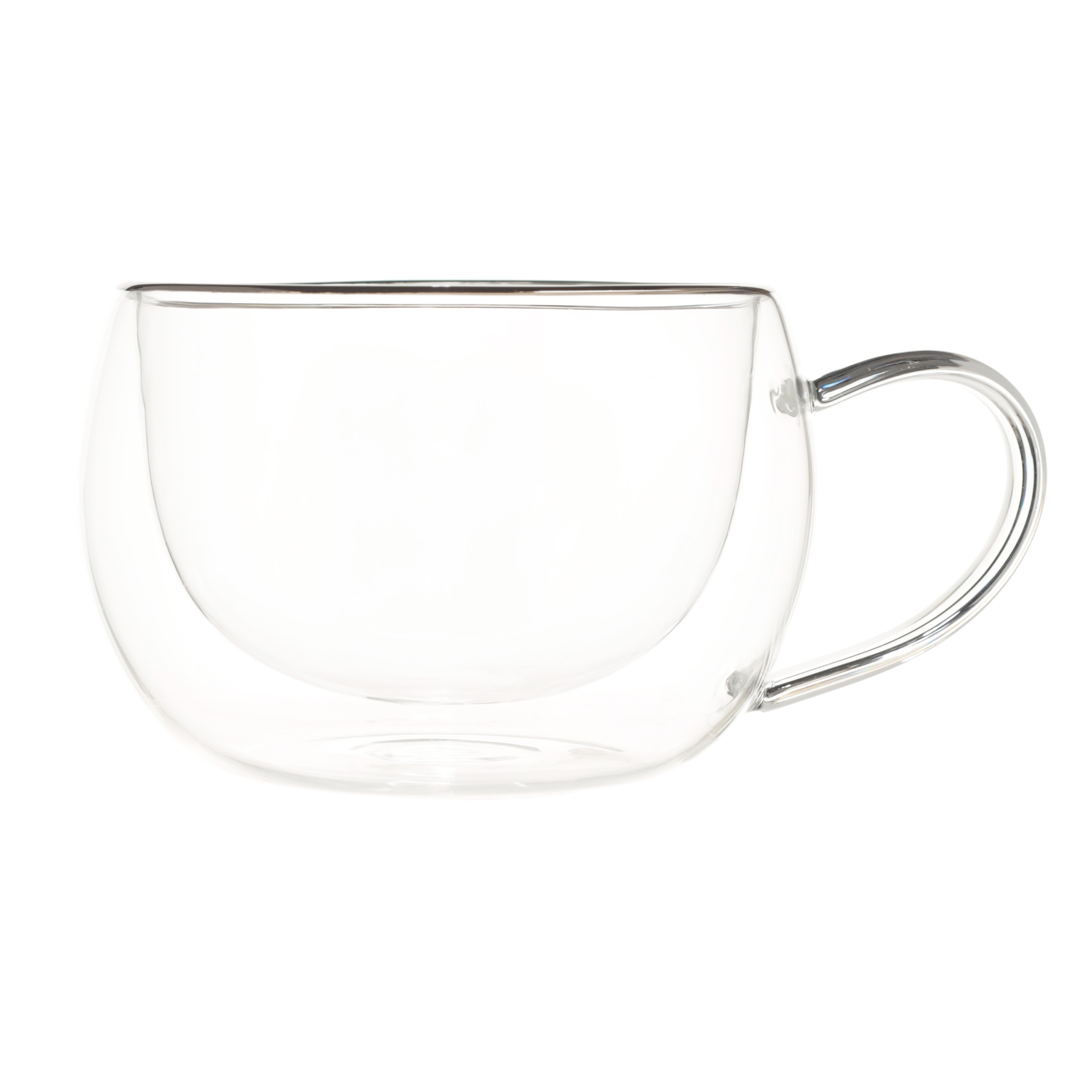 Mug, 270 ml, 2 pcs, glass B, with silver edging, Air Silver, image-1
