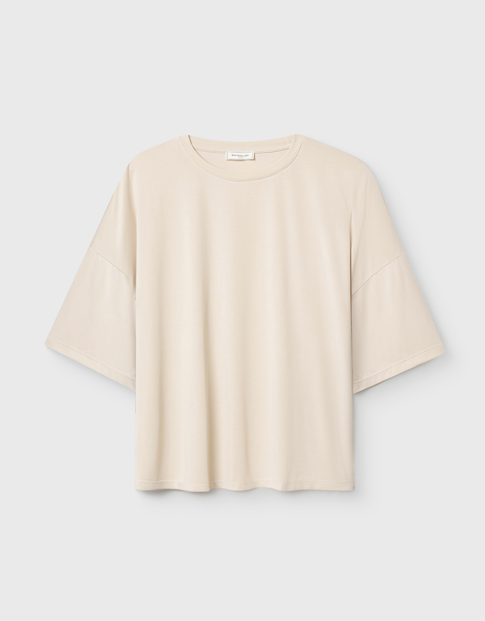 Women's T-shirt, size S, cropped, viscose / polyester, graphite, Ametina, image-7