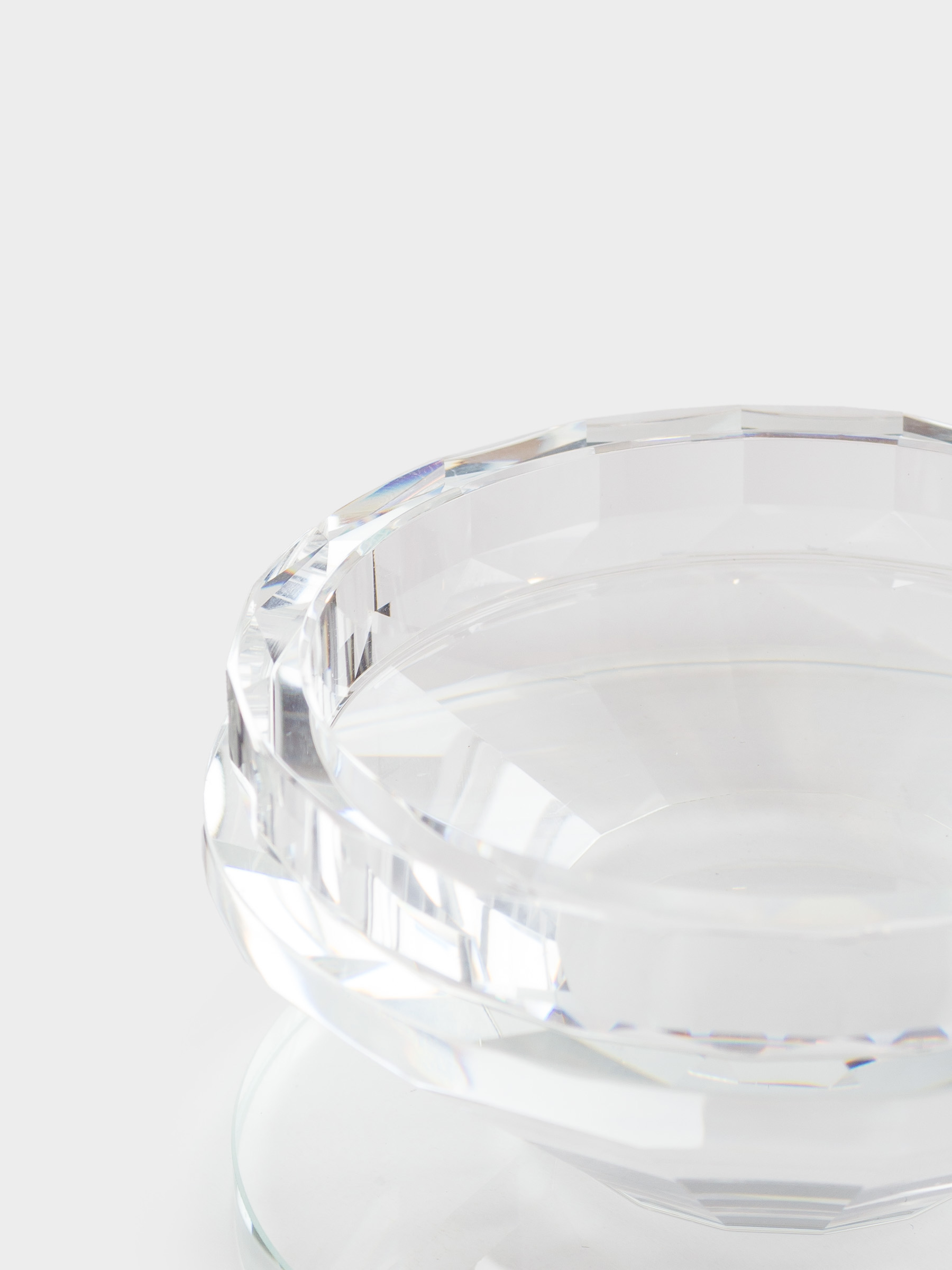 Candlestick 7x7 cm, for tea candle, crystal glass, Lux crystal, image-2