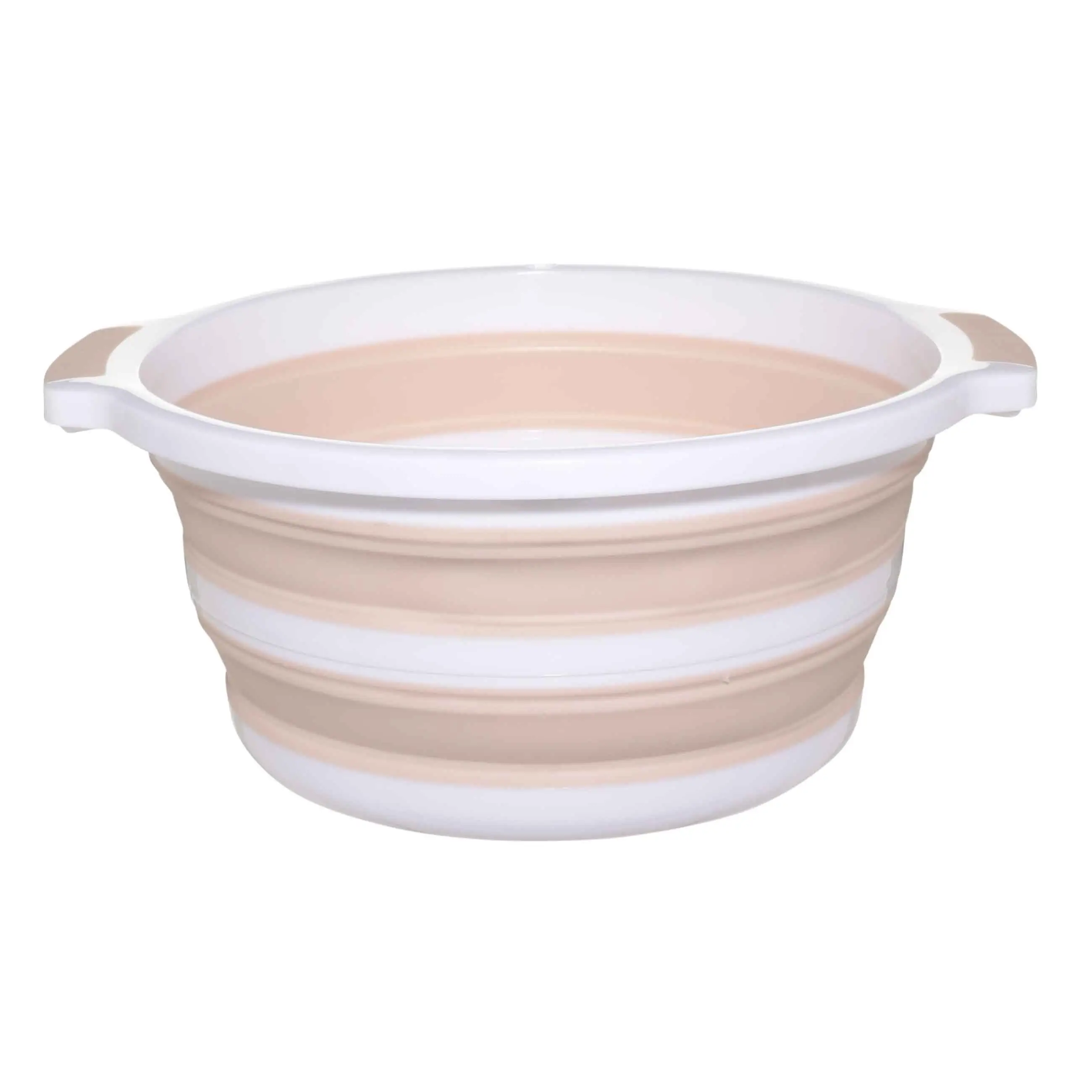 Foldable basin, 22 l, plastic / rubber, beige-pink, Foldaway, image-0