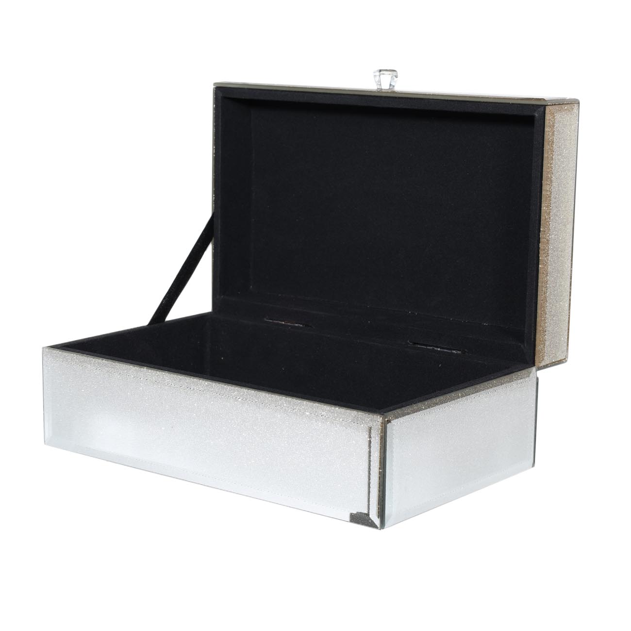 Jewelry box, 21x13 cm, glass, golden gradient, Actress