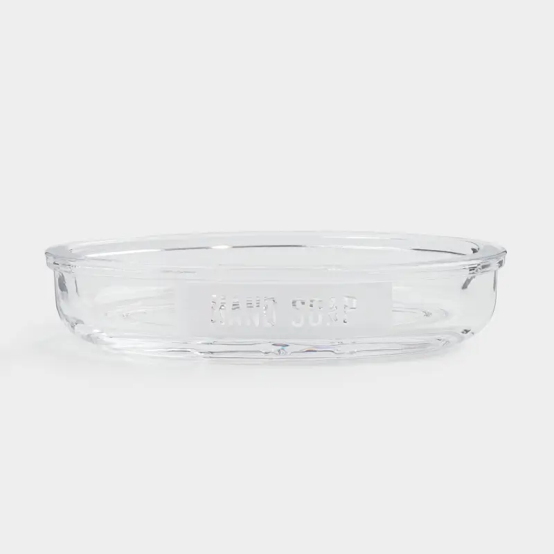 Soap dish, 15x10 cm, glass, oval, Lunt ,image-0