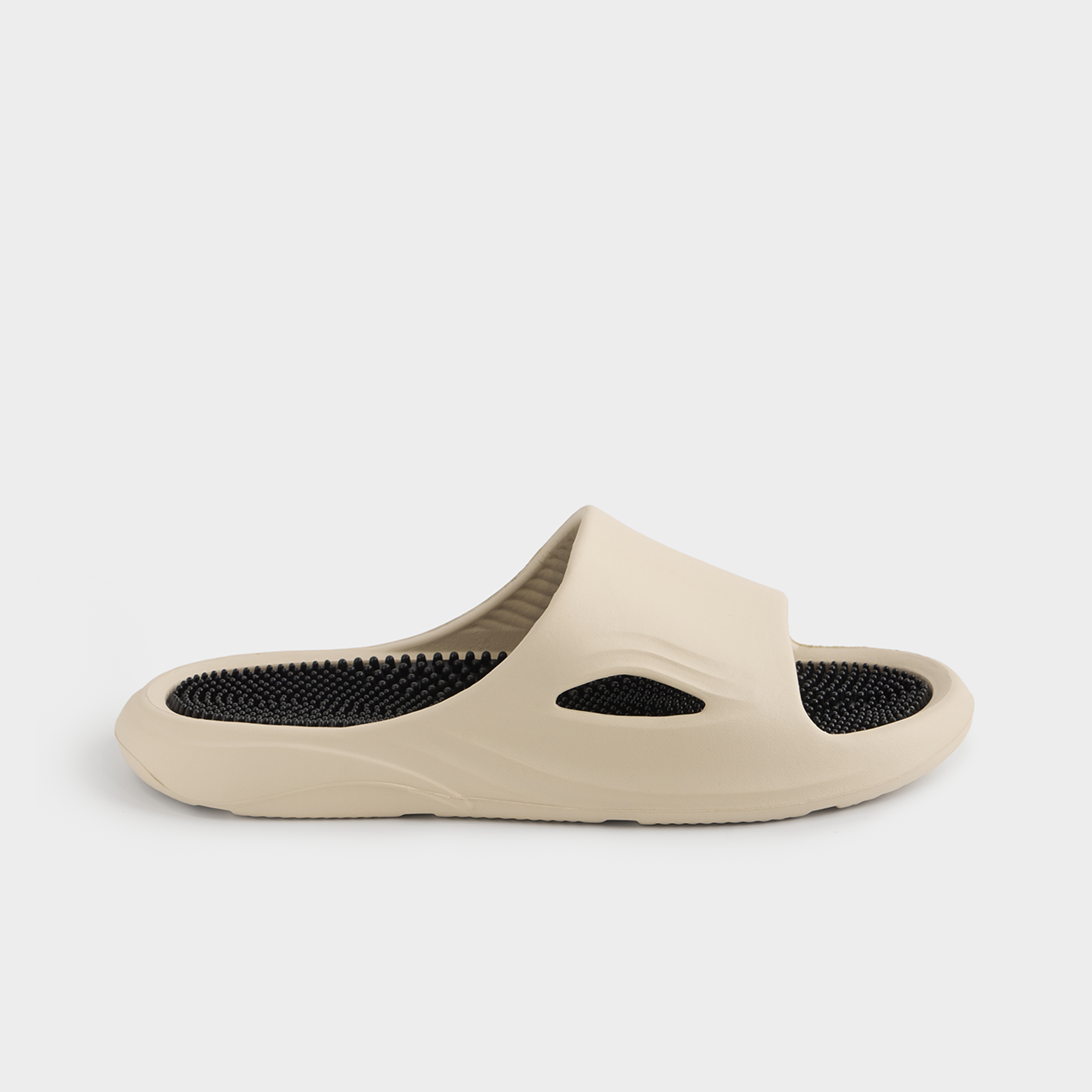 Men's slippers, size 44-45, EVA, milky black, Bouncy
