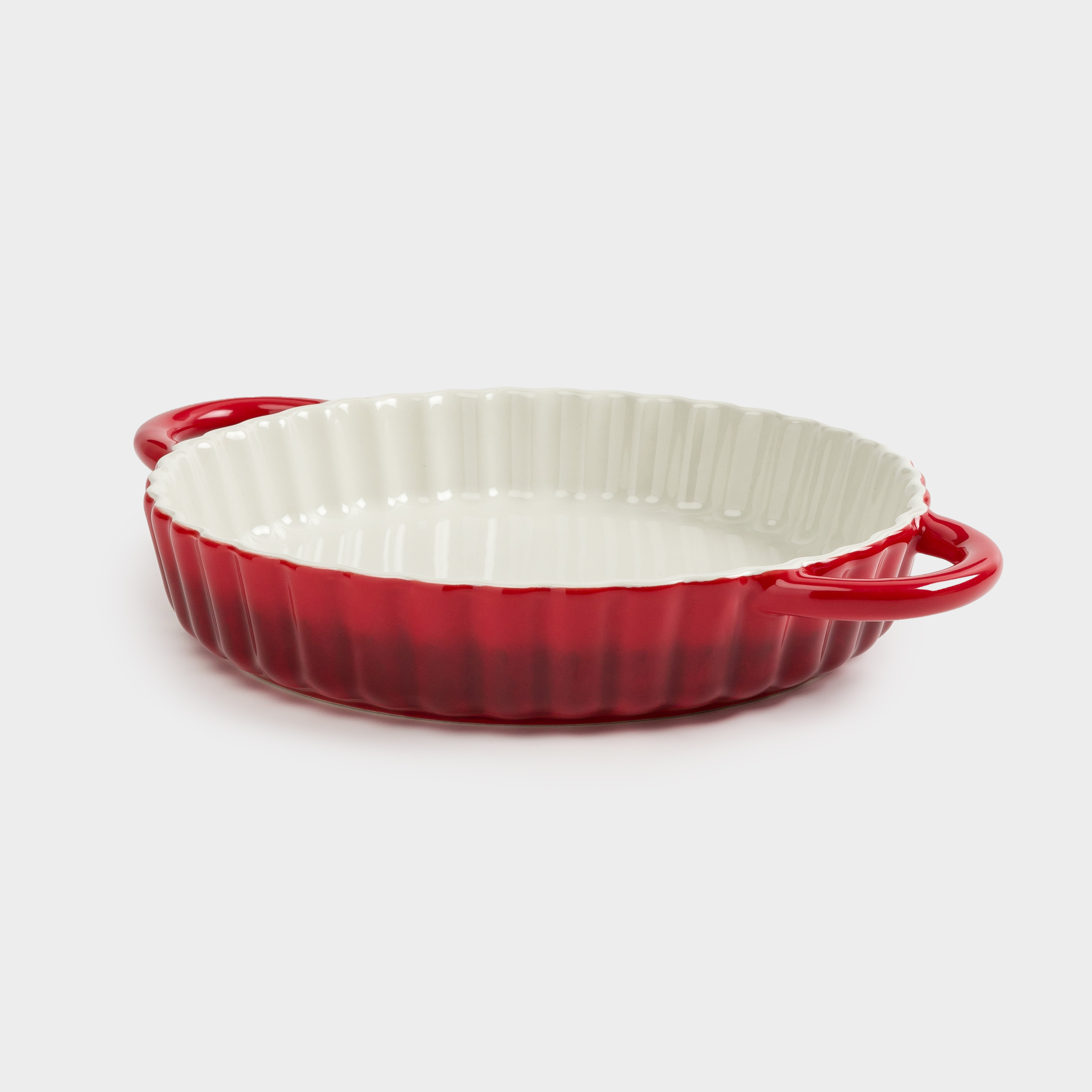 Baking dish, 28 cm, ceramic, round, burgundy, Gradient, Cakes gradient