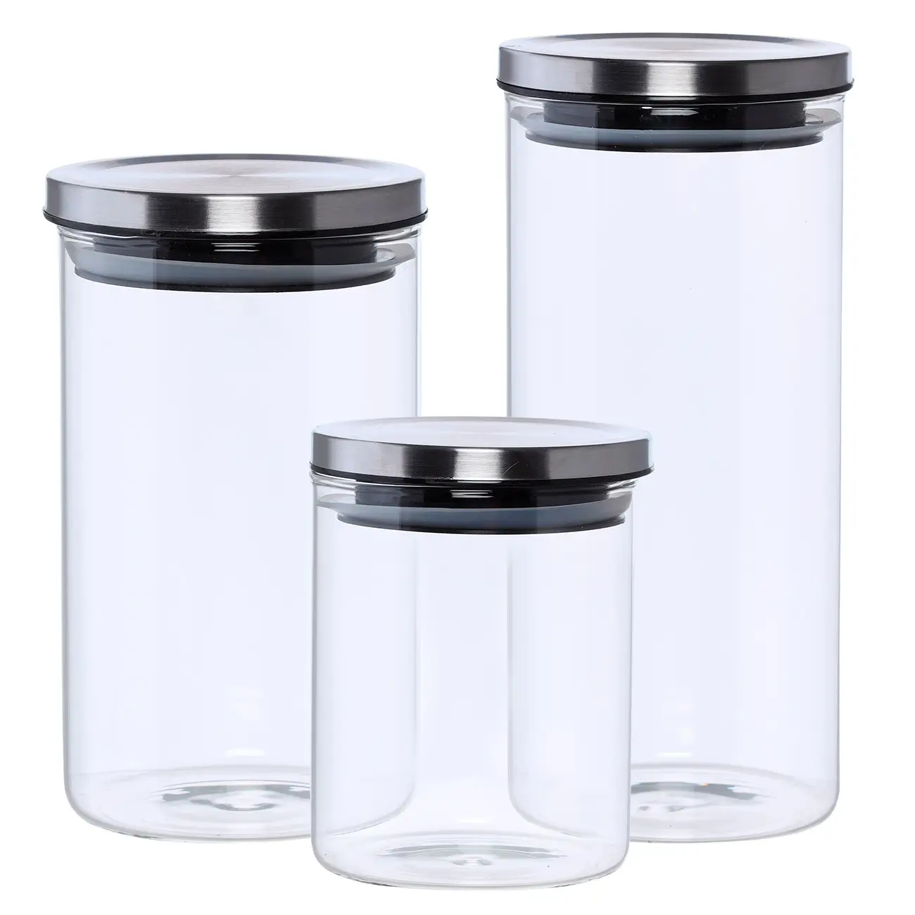 Set of food cans, 3 pcs, glass / metal, Comfort, image-0