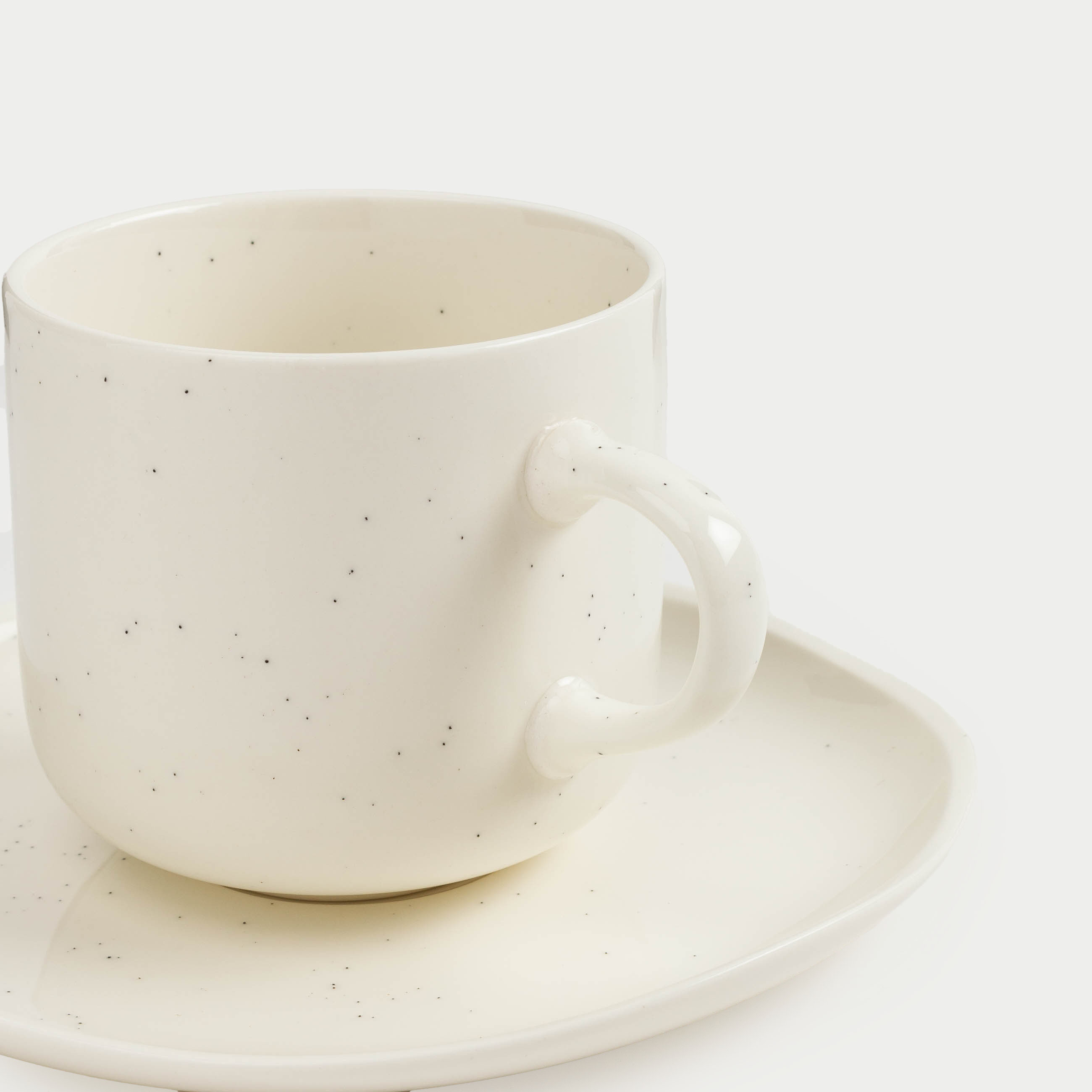 Tea pair, 1 person, 2 items, 220 ml, porcelain N, milk, Dots, Boho