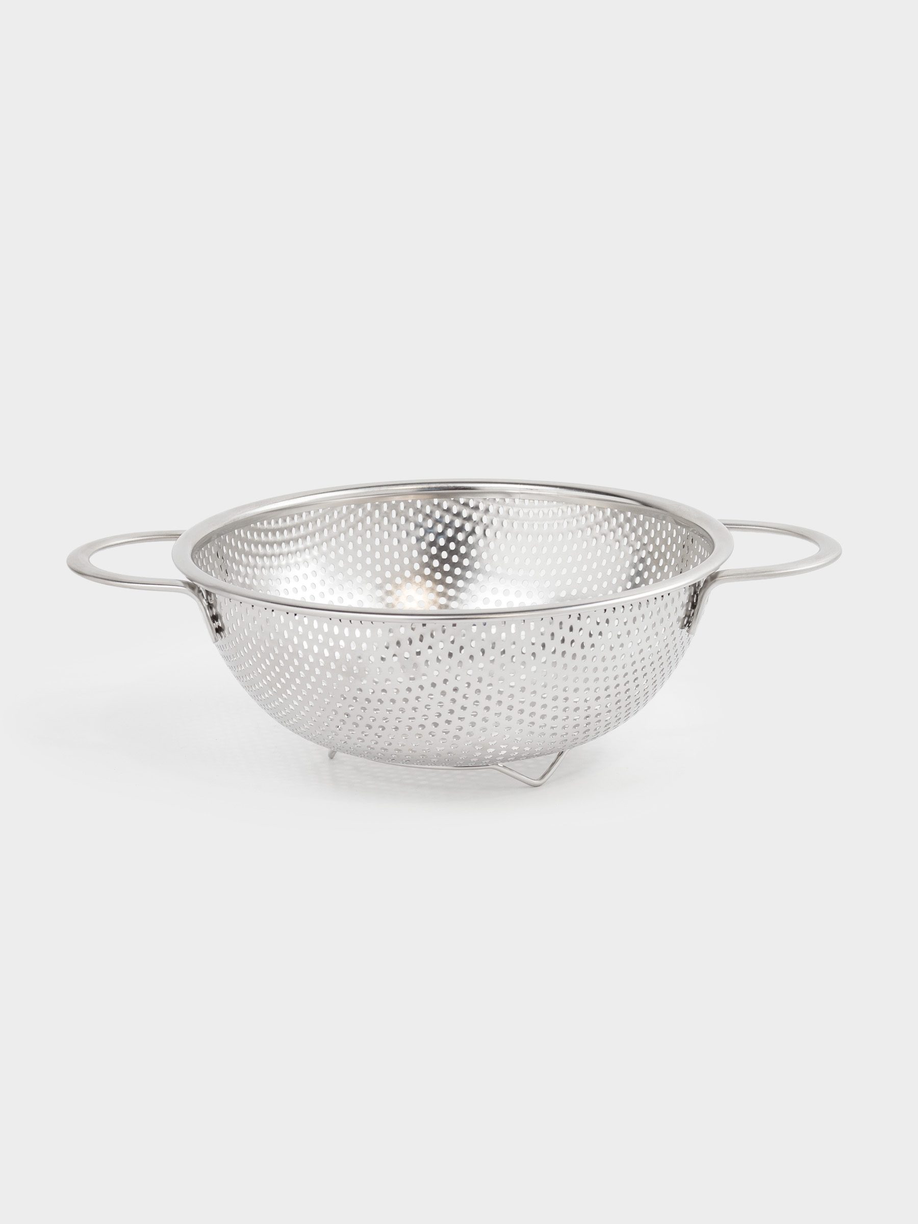 Colander, 25 cm, with two handles, steel / silicone, beige, Sieve, image-1