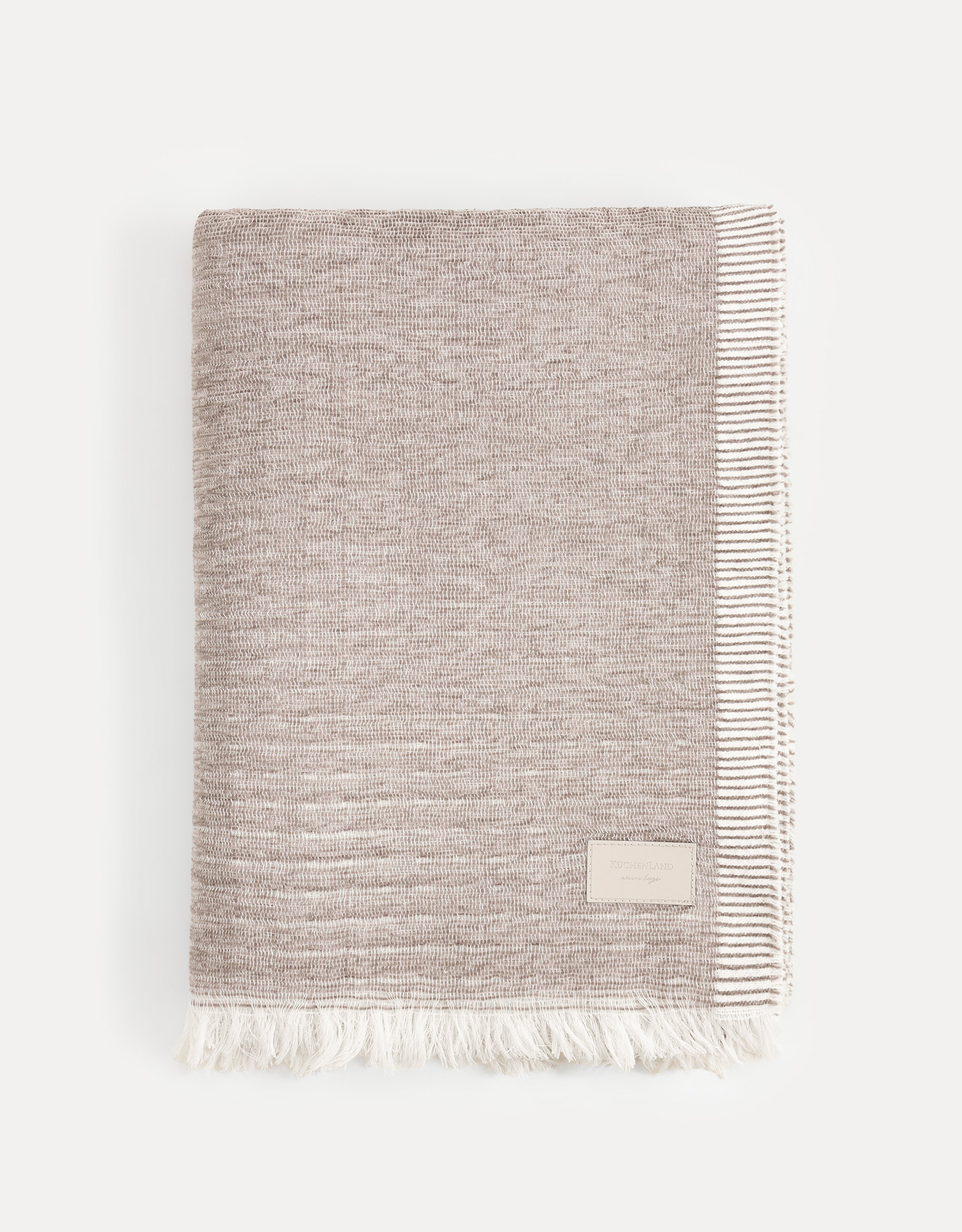 Plaid, 130x170 cm, fringed, Chenille, grey, Chenill, image-8