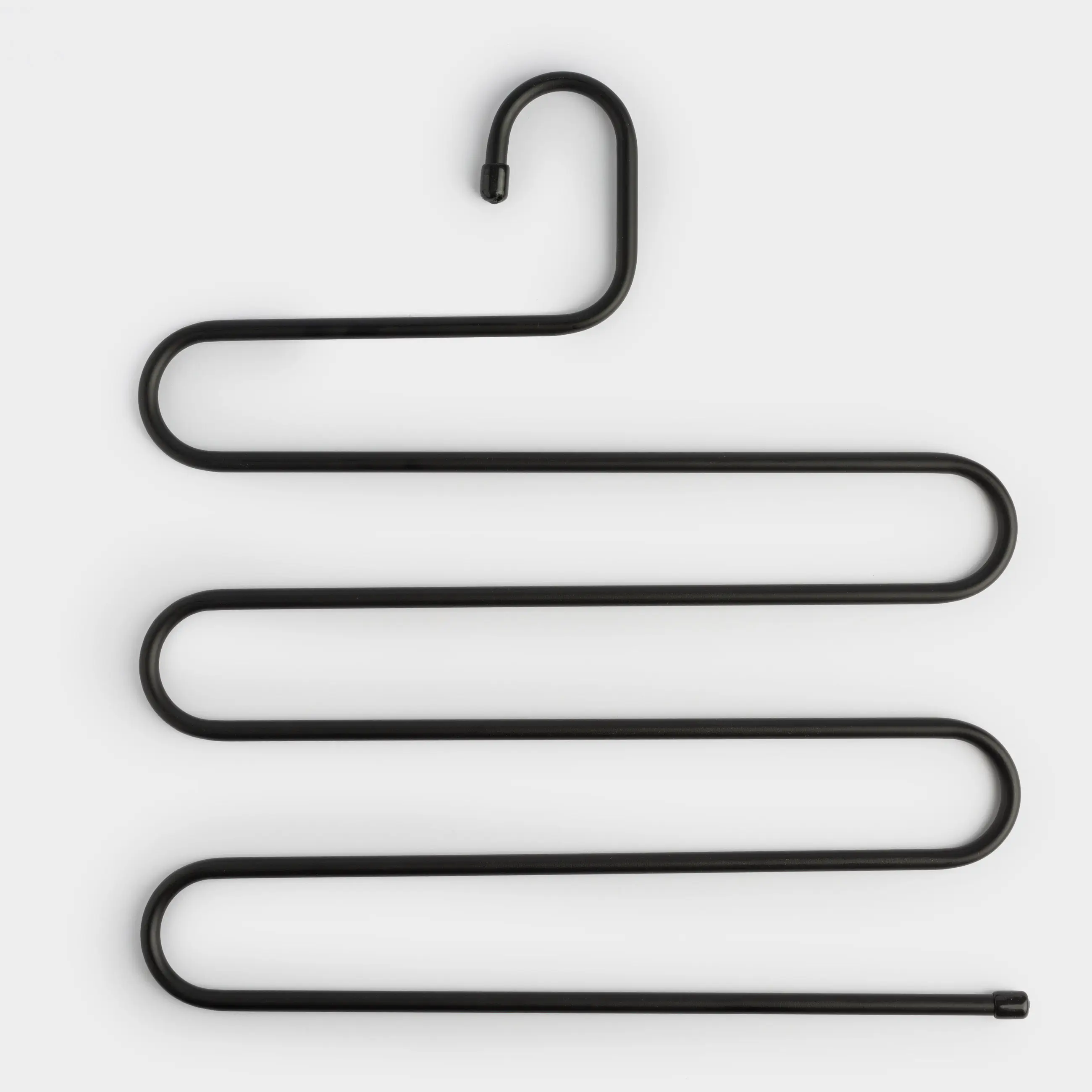 Pant/skirt hanger, 36 cm, 5 levels, Metal coated, Black, Colorful house, image-0
