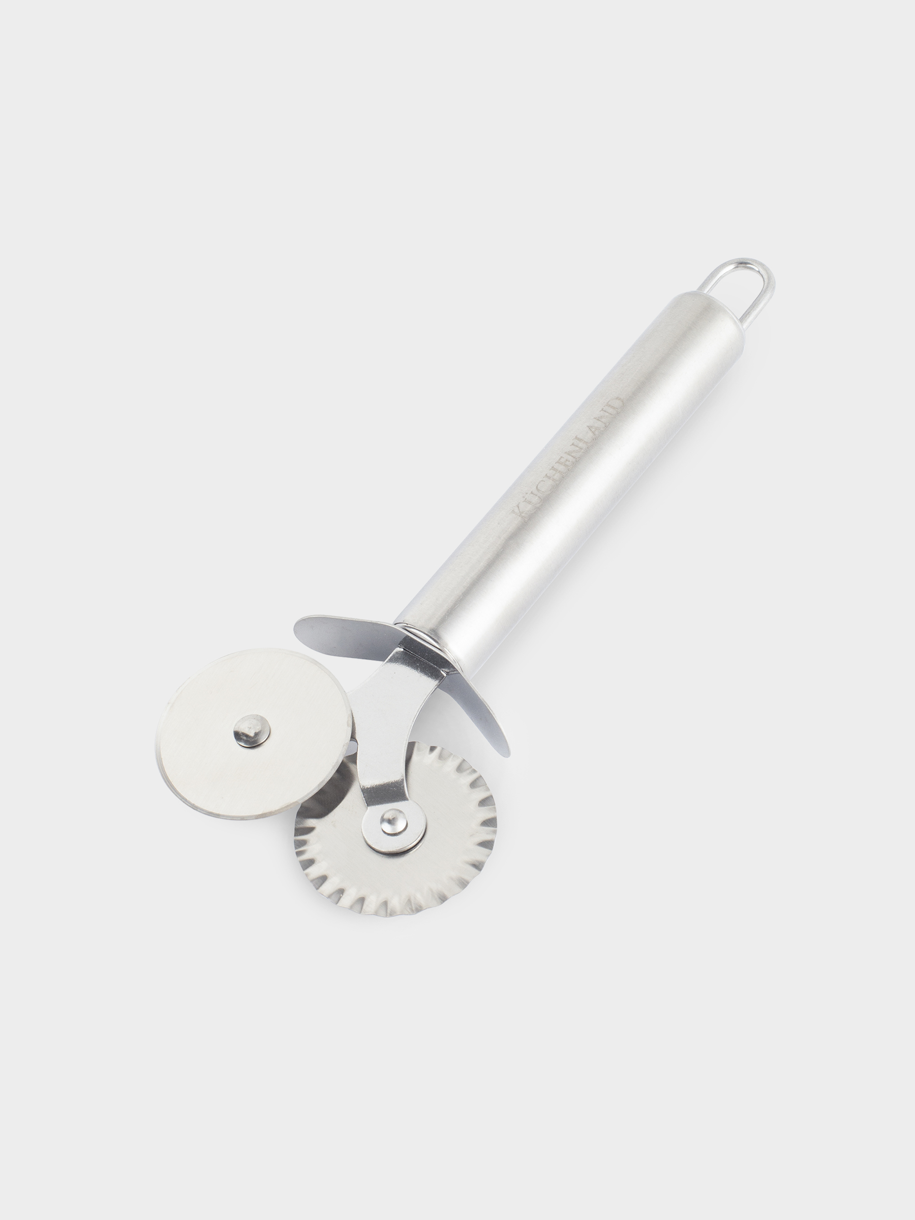 Pizza and dough knife, 18 cm, double-sided, with wavy blade, steel, Spiro, image-1