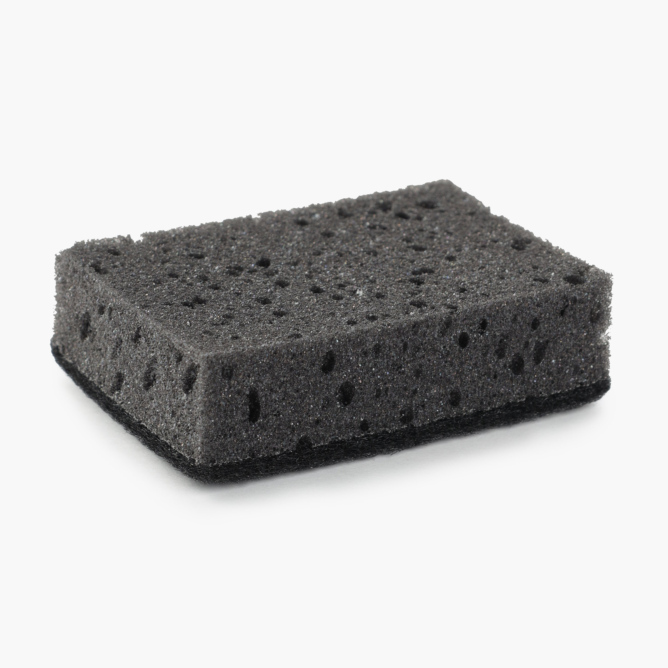 Dishwashing sponge, 10x7 cm, 5 pcs, foam/abrasive, rectangular, black, Black clean