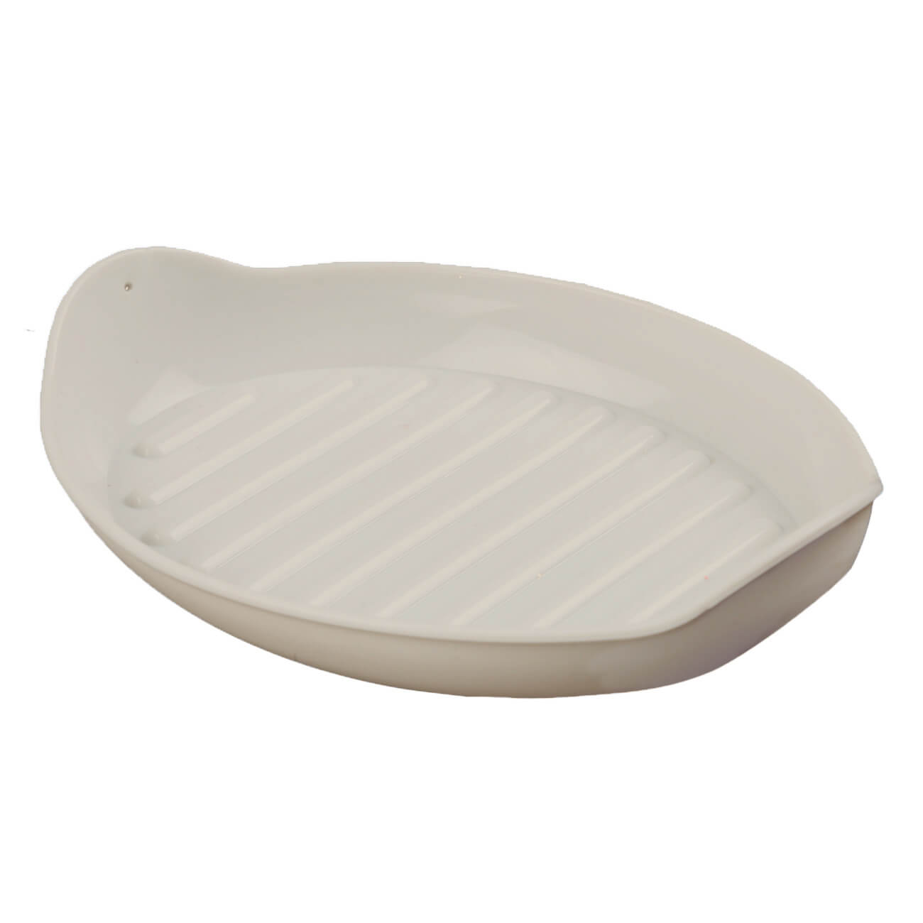 Soap dish, 13x9 cm, silicone, oval, beige, Manny