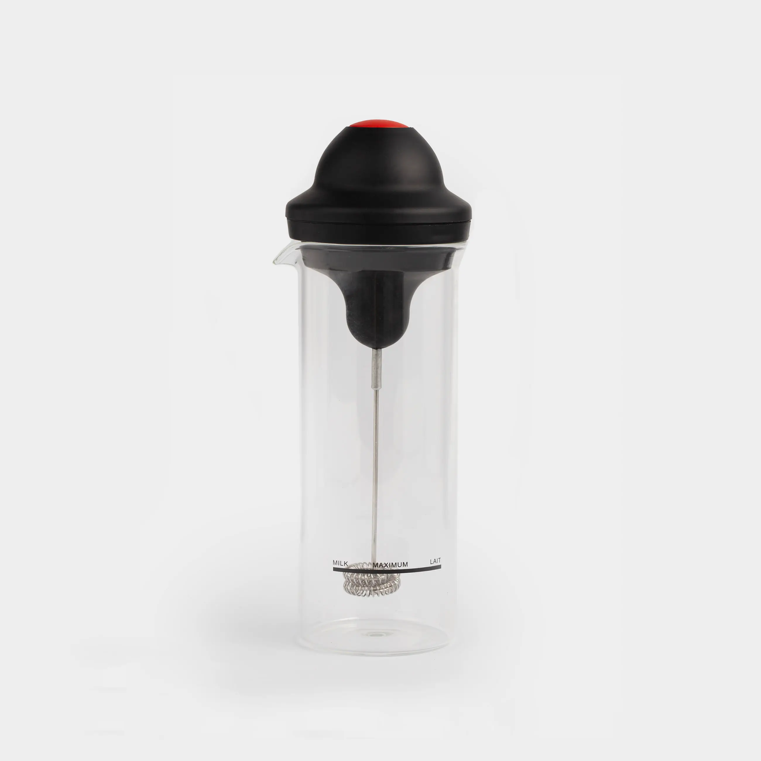 Milk frother, 450 ml, with capacity, glass B / plastic, Extra-light