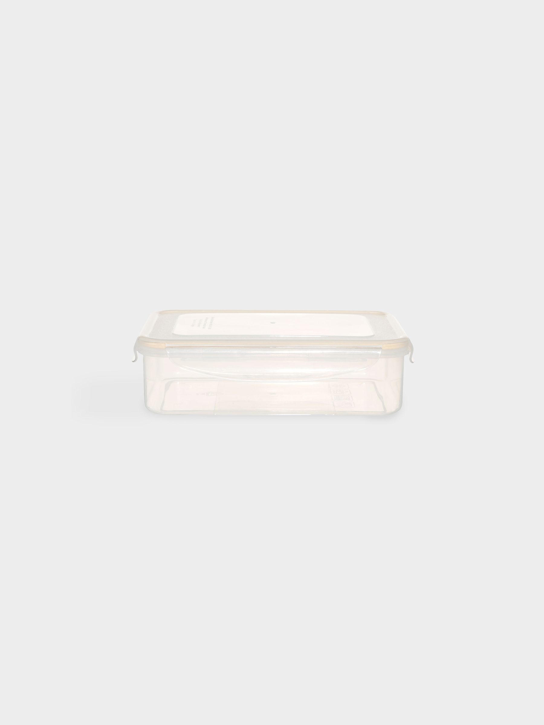 Container set, 3 pcs, with clips, plastic / silicone, rectangular, beige, Roomy clip, image-3