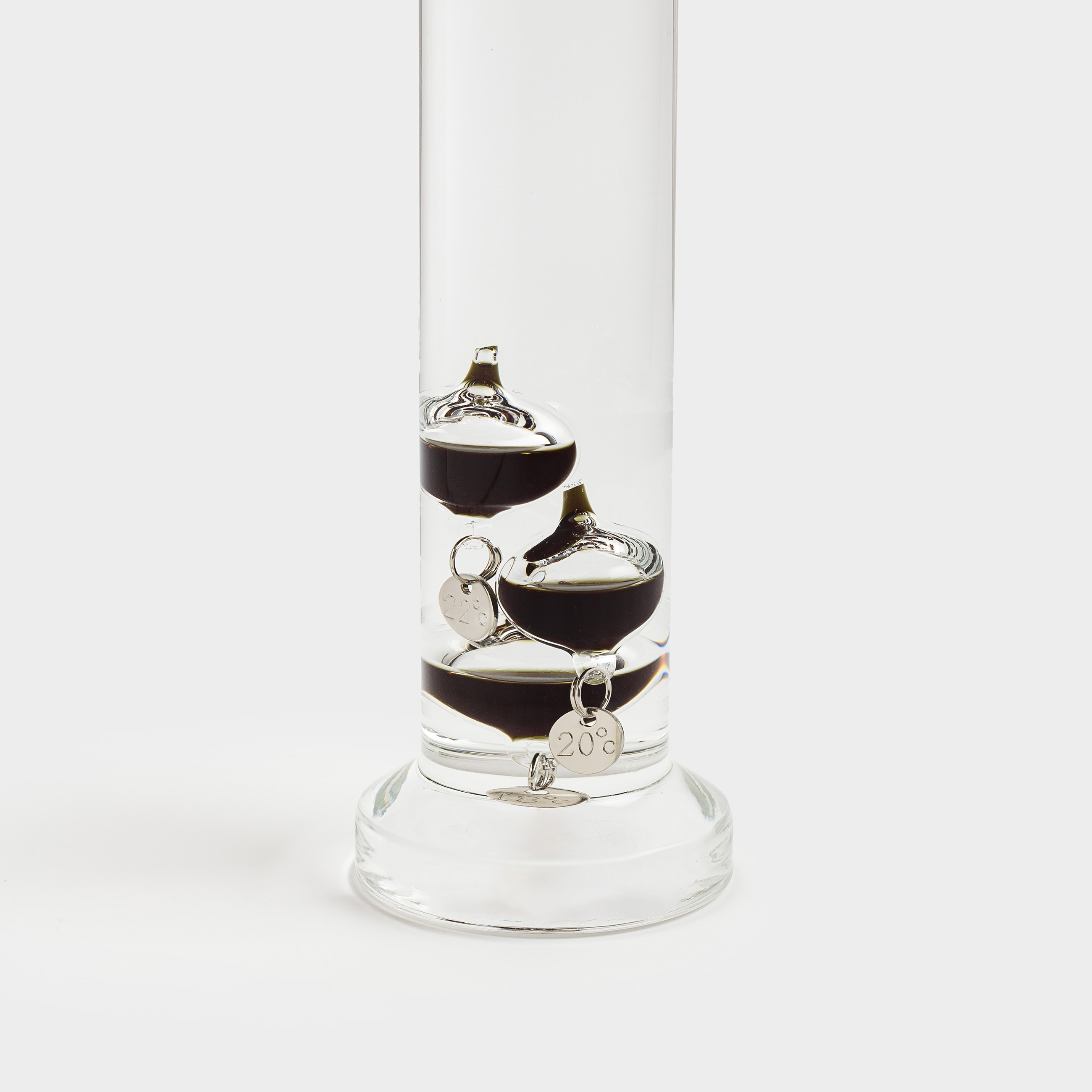 Galileo thermometer, 28 cm, 5 buoy vessels, glass, Discovery, image-1