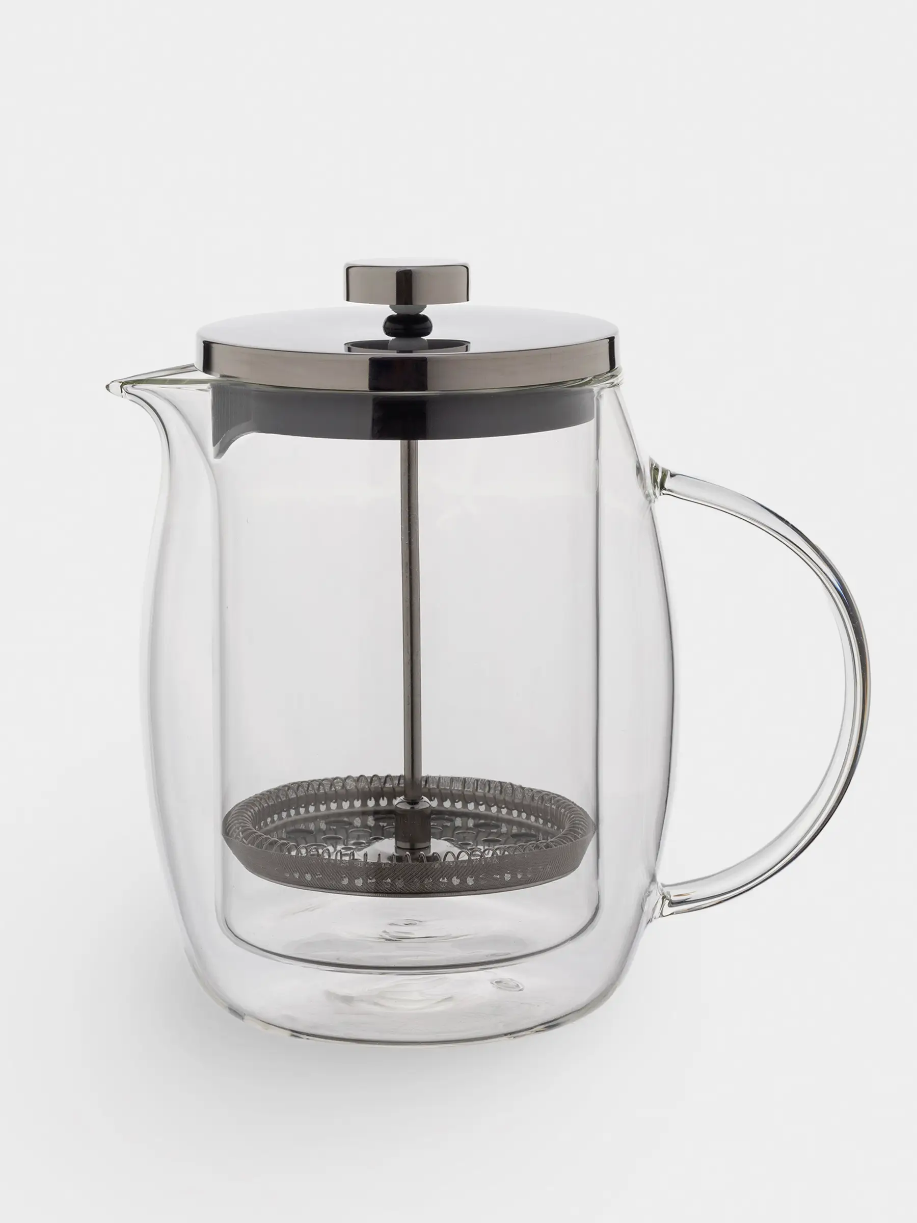 French press, 800 ml, glass B/ steel, round, Air