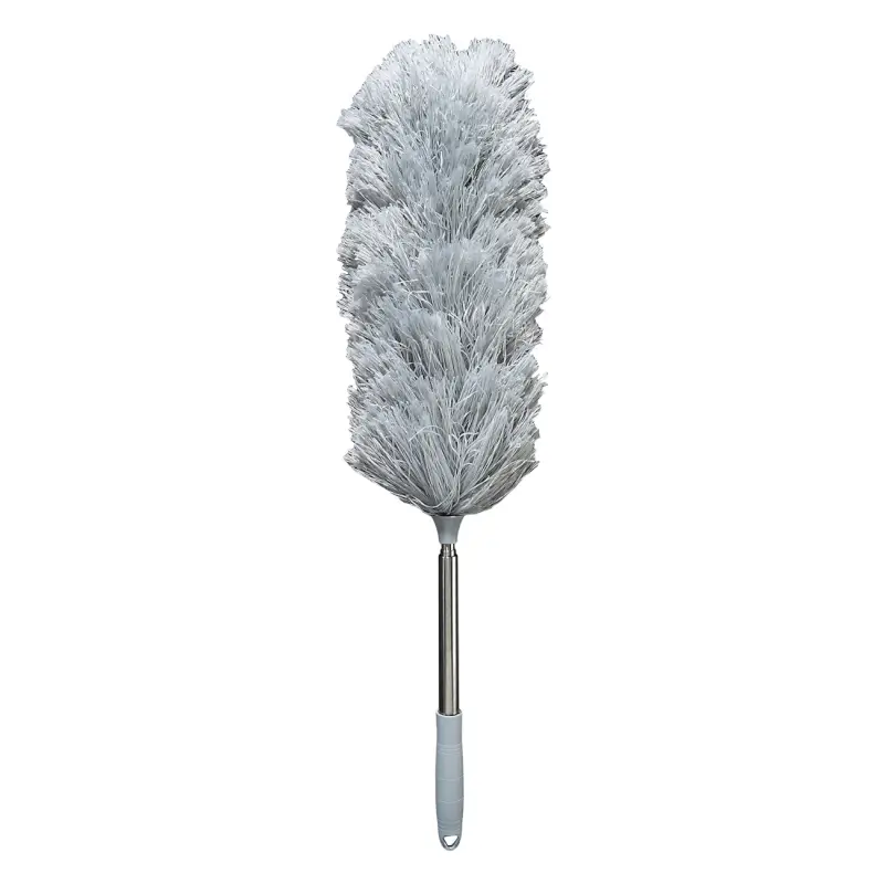 Dust brush, 60/125 cm, telescopic, microfiber/steel, Clear ,image-0