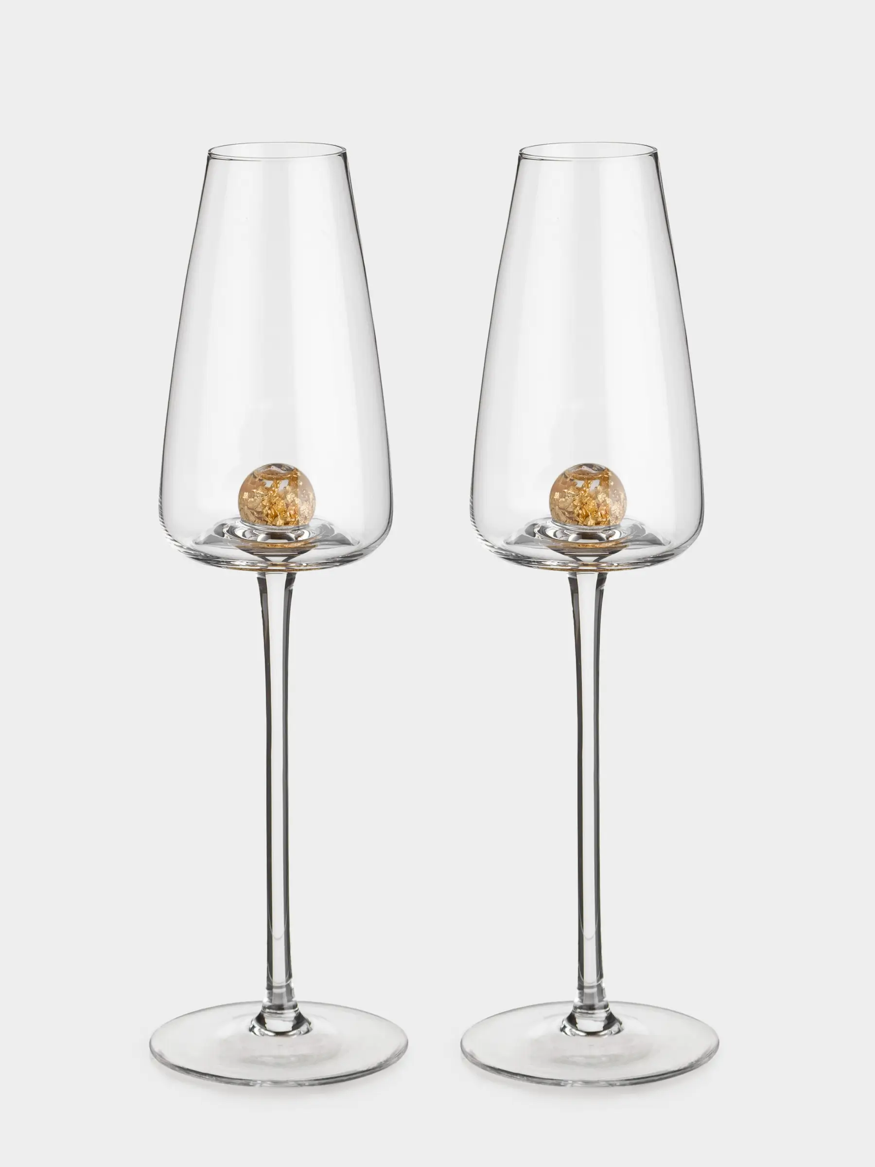 Drinking glass, 270 ml, 2 pcs, Crystal glass, Amber ball, Sorento, image-0
