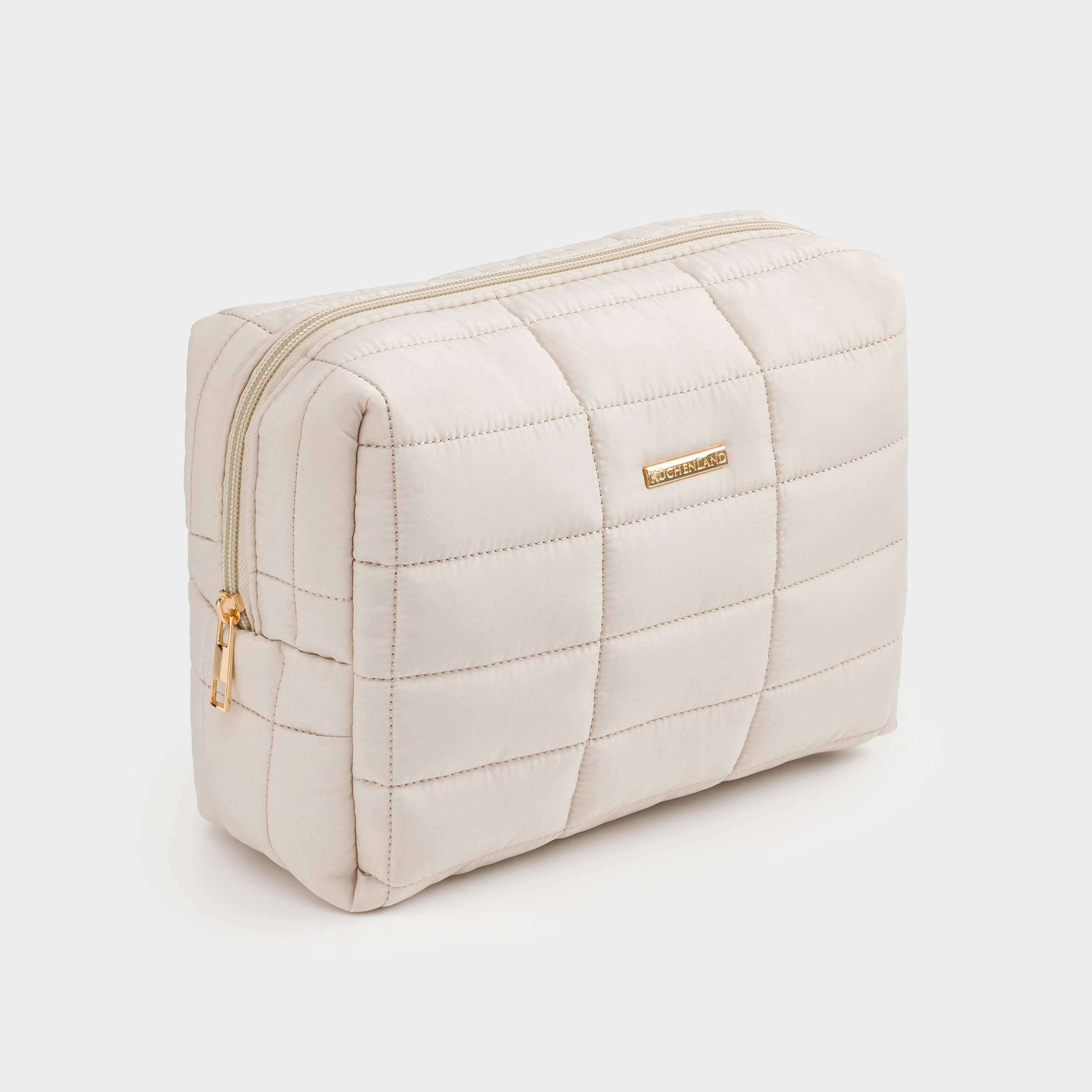 Cosmetic bag, 18x26 cm, quilted, polyester, color, One stitch, image-1
