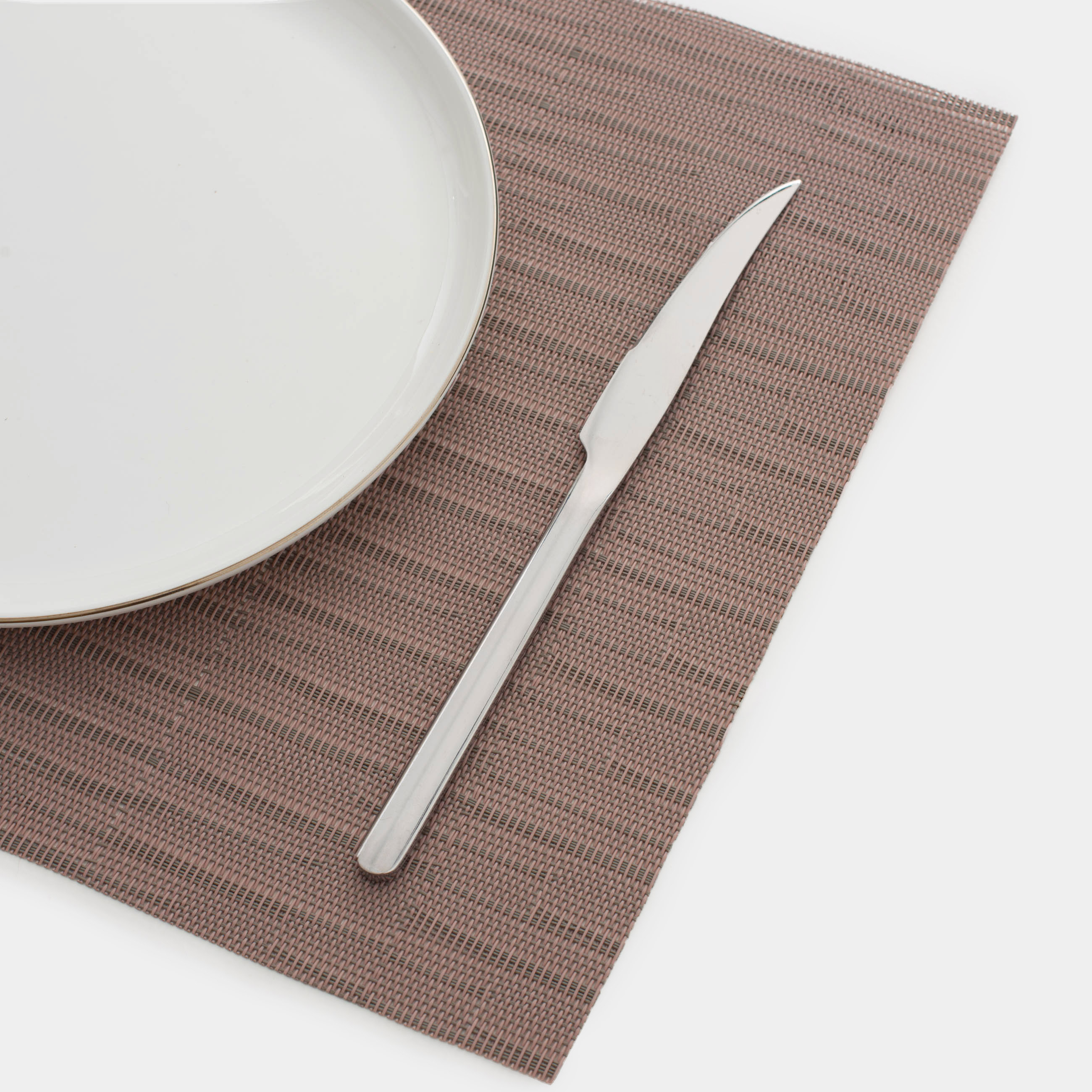 Placemat, 30x45 cm, PVC / polyester, rectangular, dusty pink, Solid, image-3