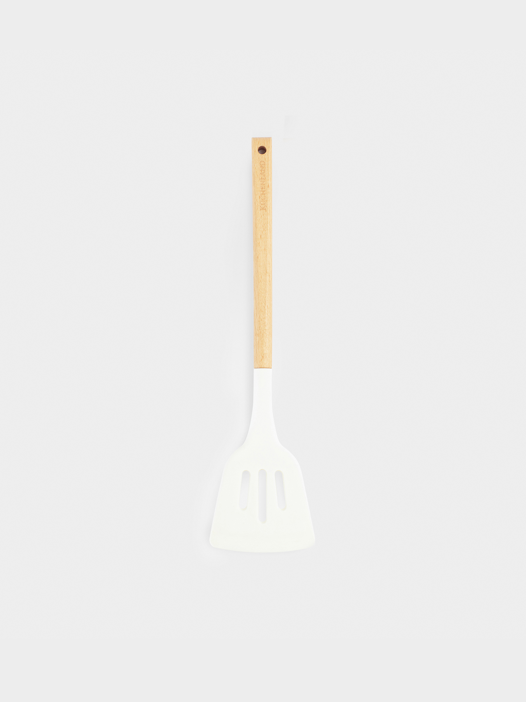 Spatula, 32 cm, with slits, silicone / wood, beige, Provence, image-0