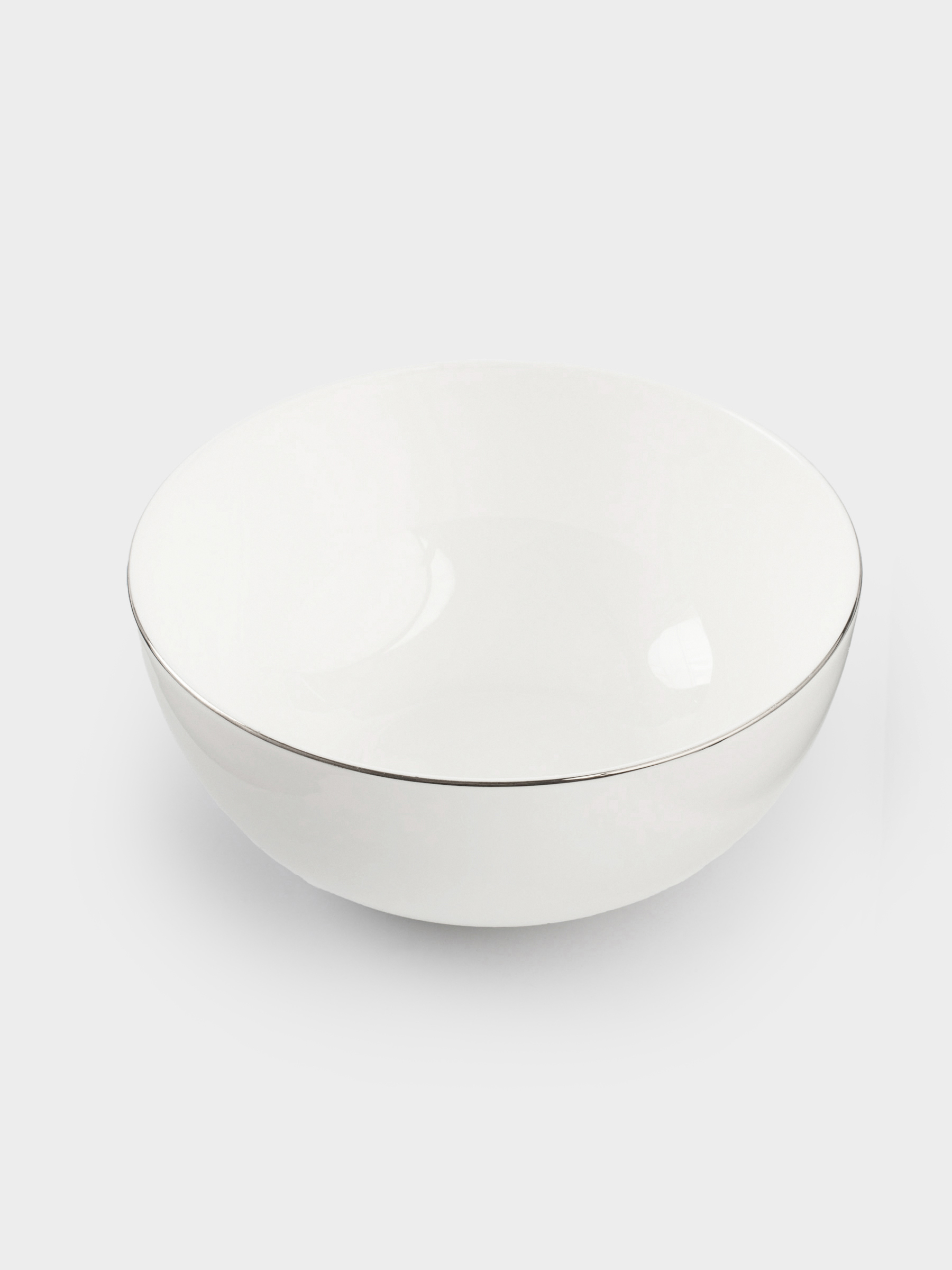Salad bowl, 15x7 cm, 700 ml, porcelain F, white, Ideal silver, image-2