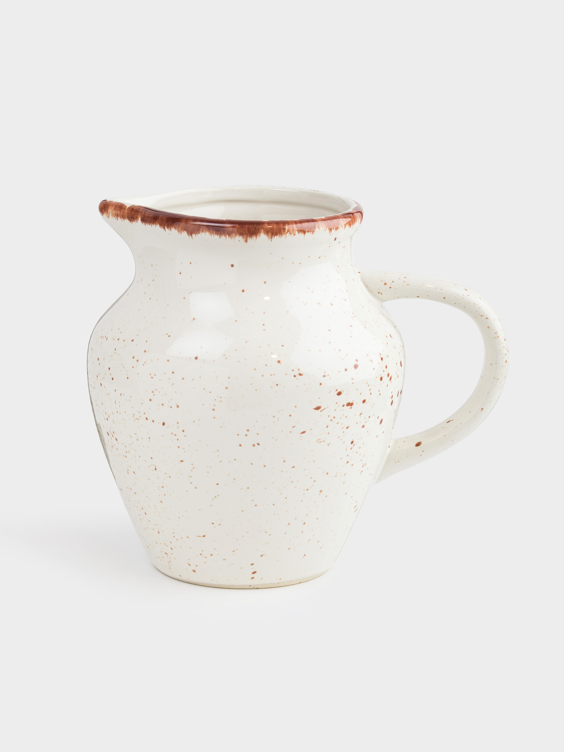 Jug, 1.4 l, ceramic, beige, Speckled, Speckled, image-0