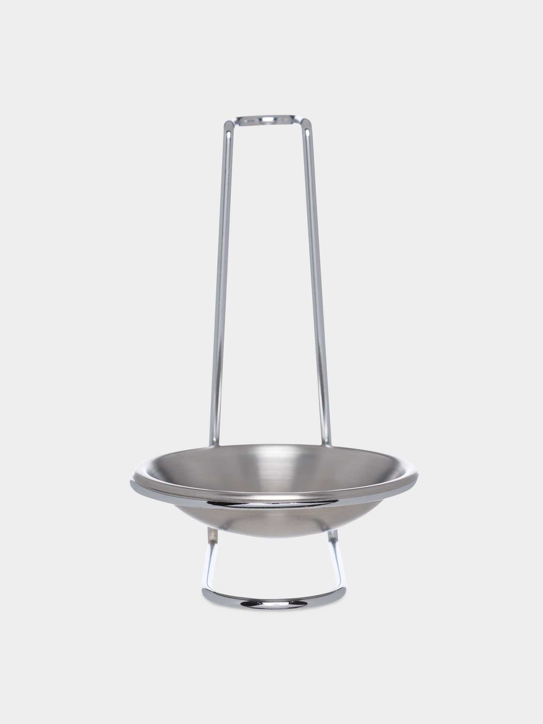 Ladle/spoon stand, 18 cm, with handle, steel, Egoist, image-1