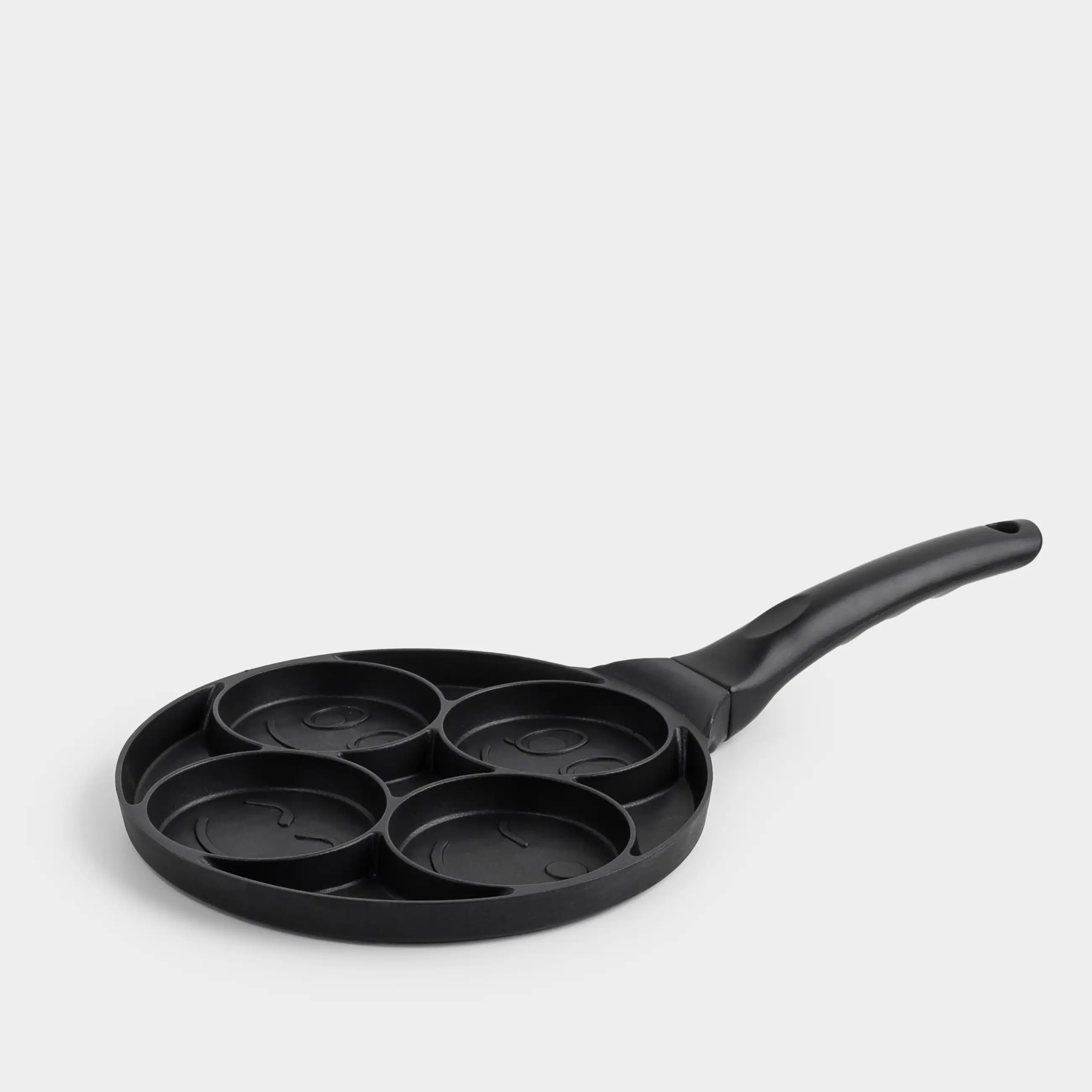 Egg and pancake pan, 21 cm, 4 otd, coated, aluminum, Smile, Action