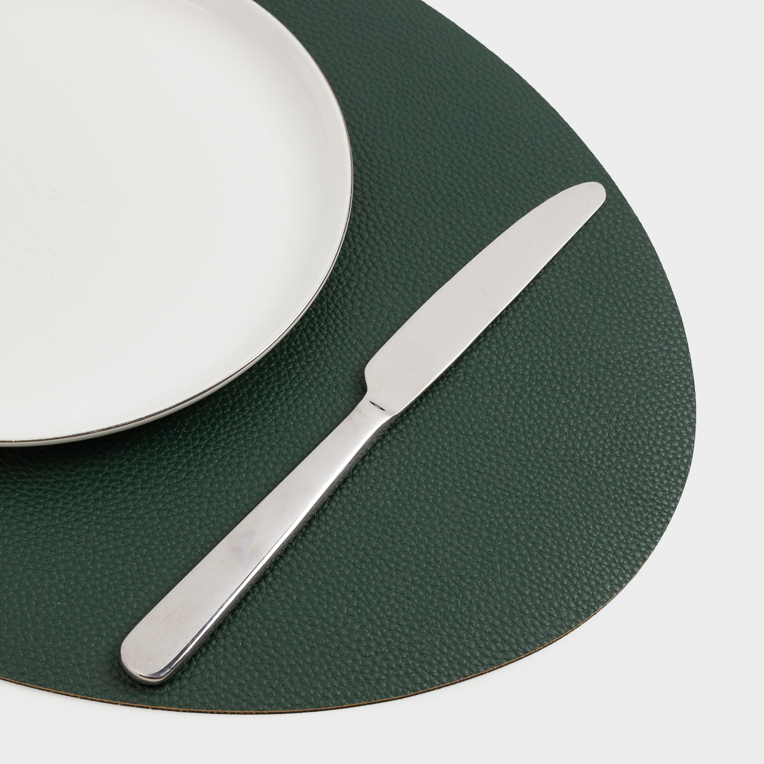 Placemats, 30x45 cm, polyurethane, oval, dark green, Rock