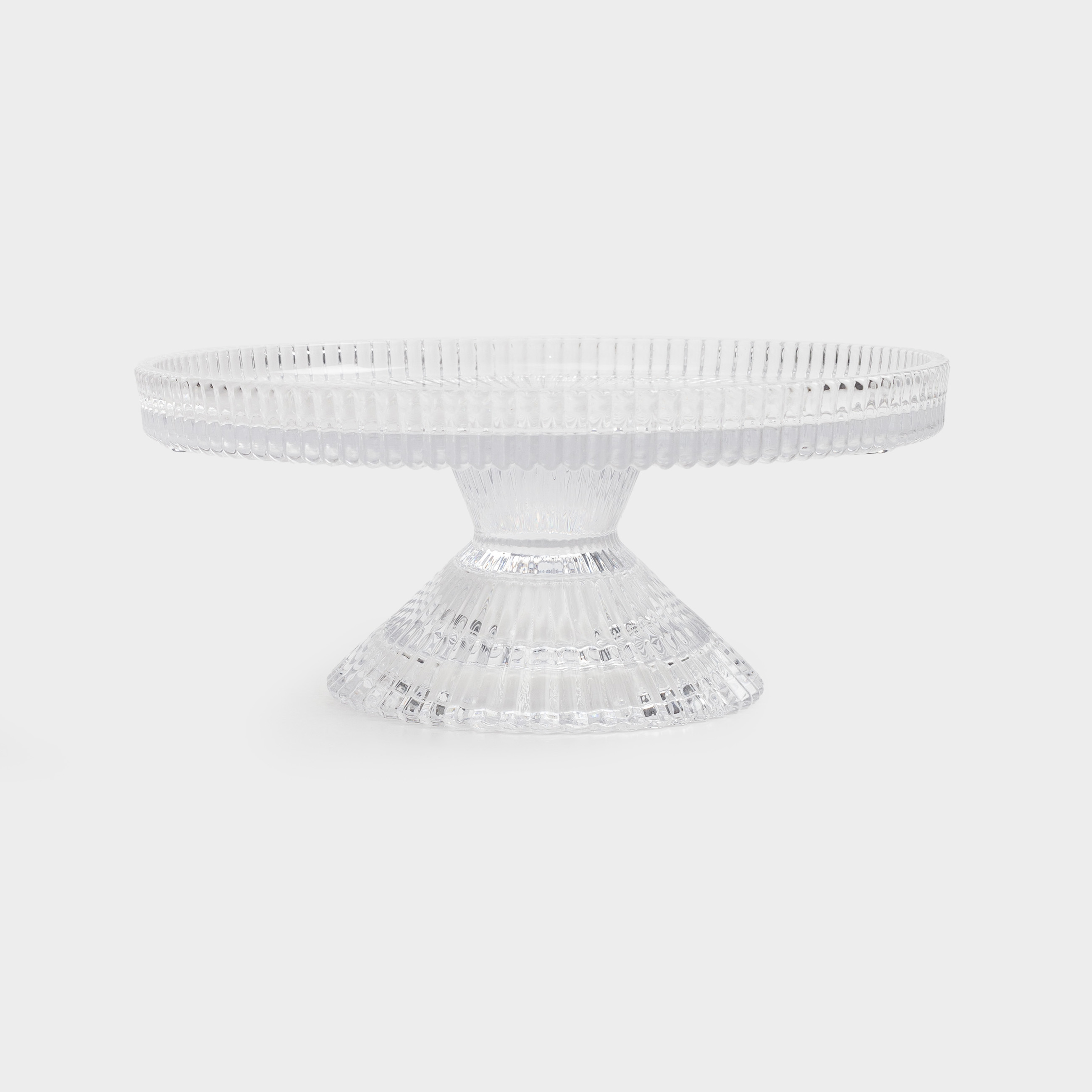 Dish on a leg, 20x8 cm, glass P, Ribby, image-0