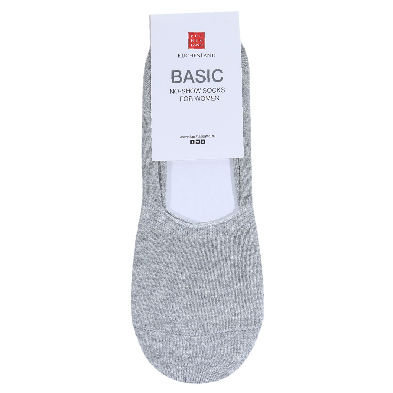 Women's track socks, Size 36-38, cotton / polyester, grey, Basic