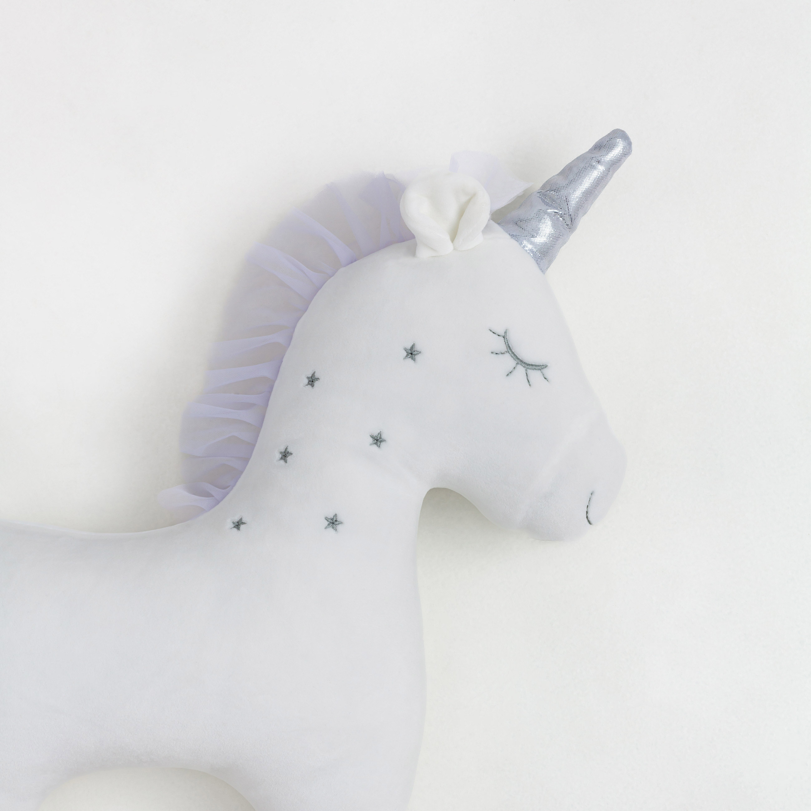 Decorative pillow, 40x48 cm, polyester, white, Unicorn, Unicorn