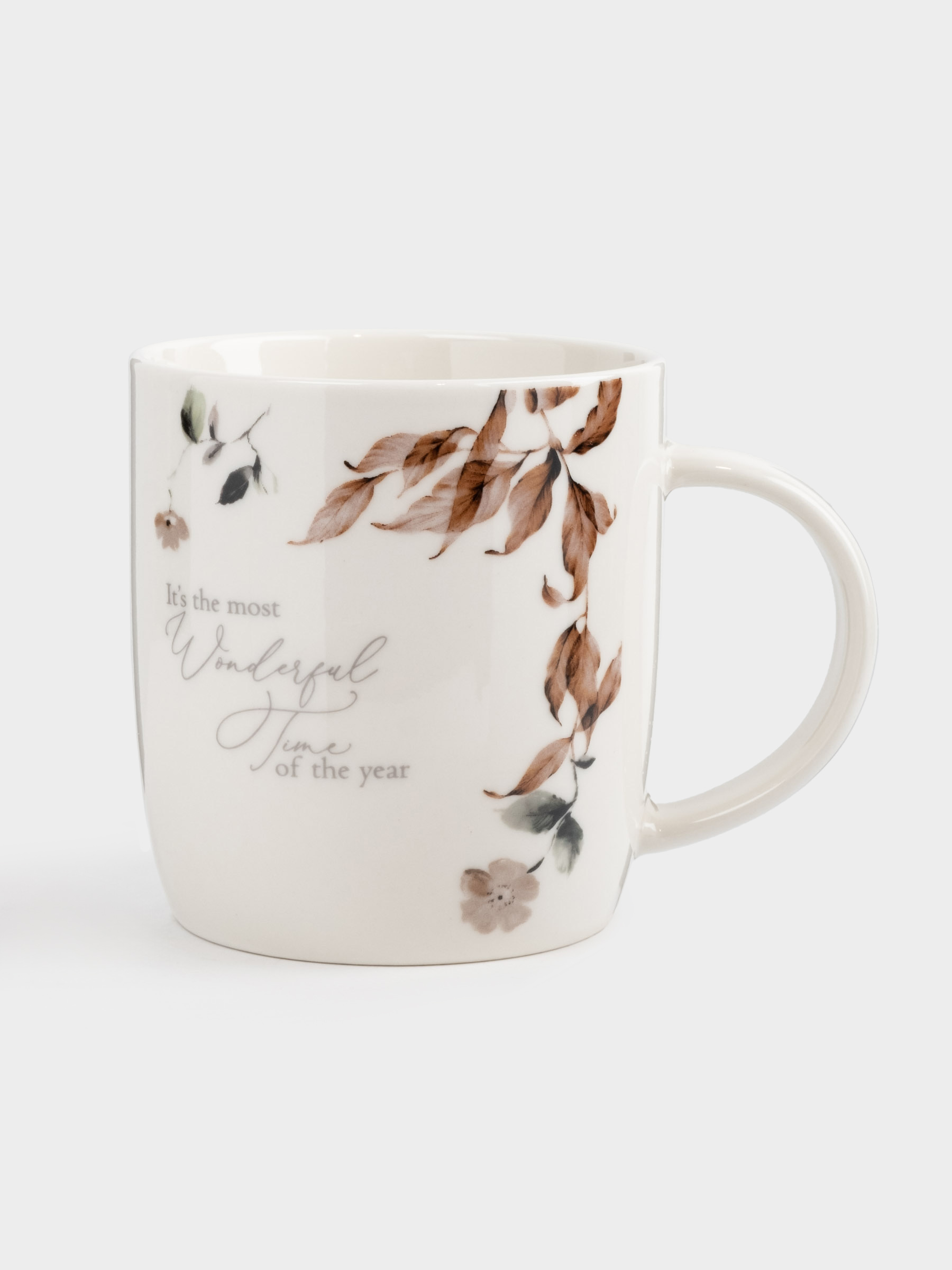 Mug, 360 ml, porcelain N, Autumn flowers, Refined floral, image-0