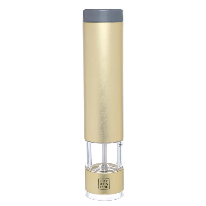 Spice mill, 22 cm, Electric, metal / plastic, LED W, Golden, Piquant ,image-0