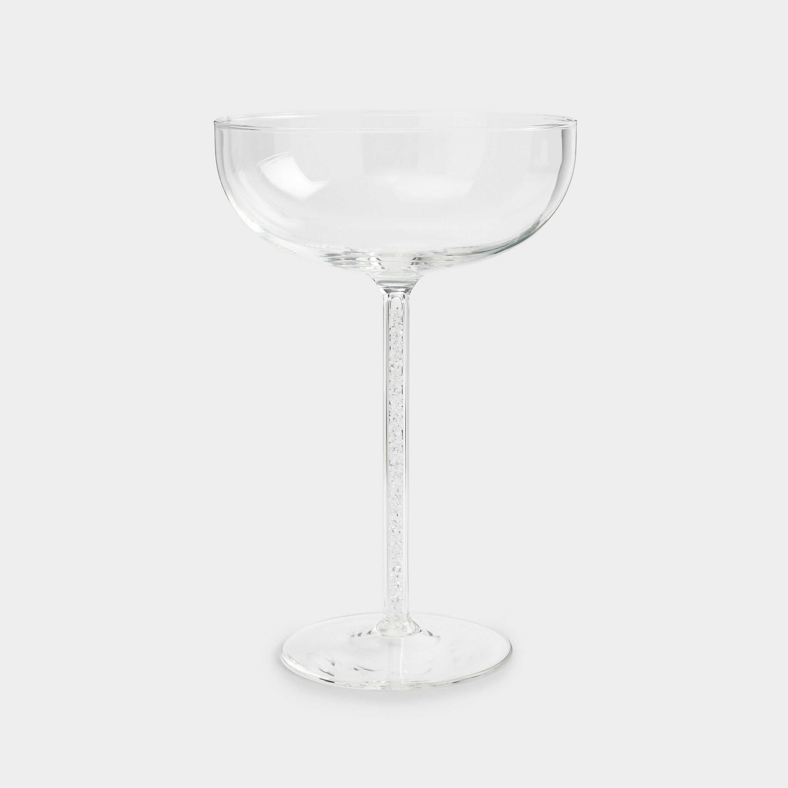 Champagne flask, 300 ml, 2 pcs, glass / rhinestones, Crystal