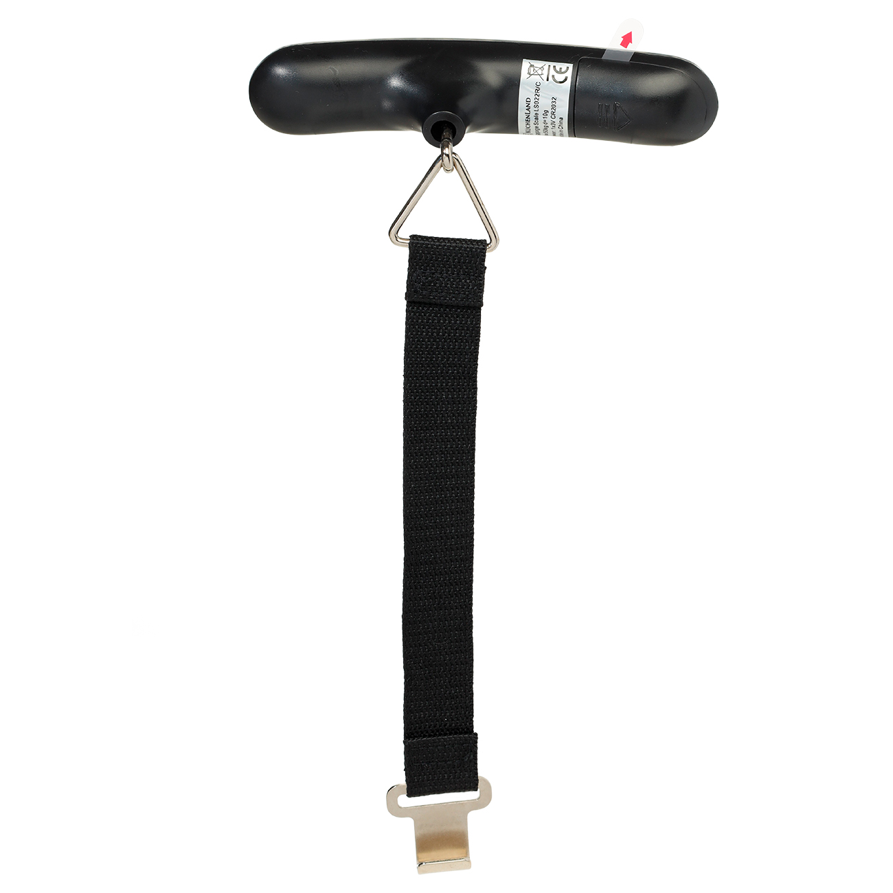 Luggage scale, 15 cm, electronic, plastic / metal, silver-black, Travel