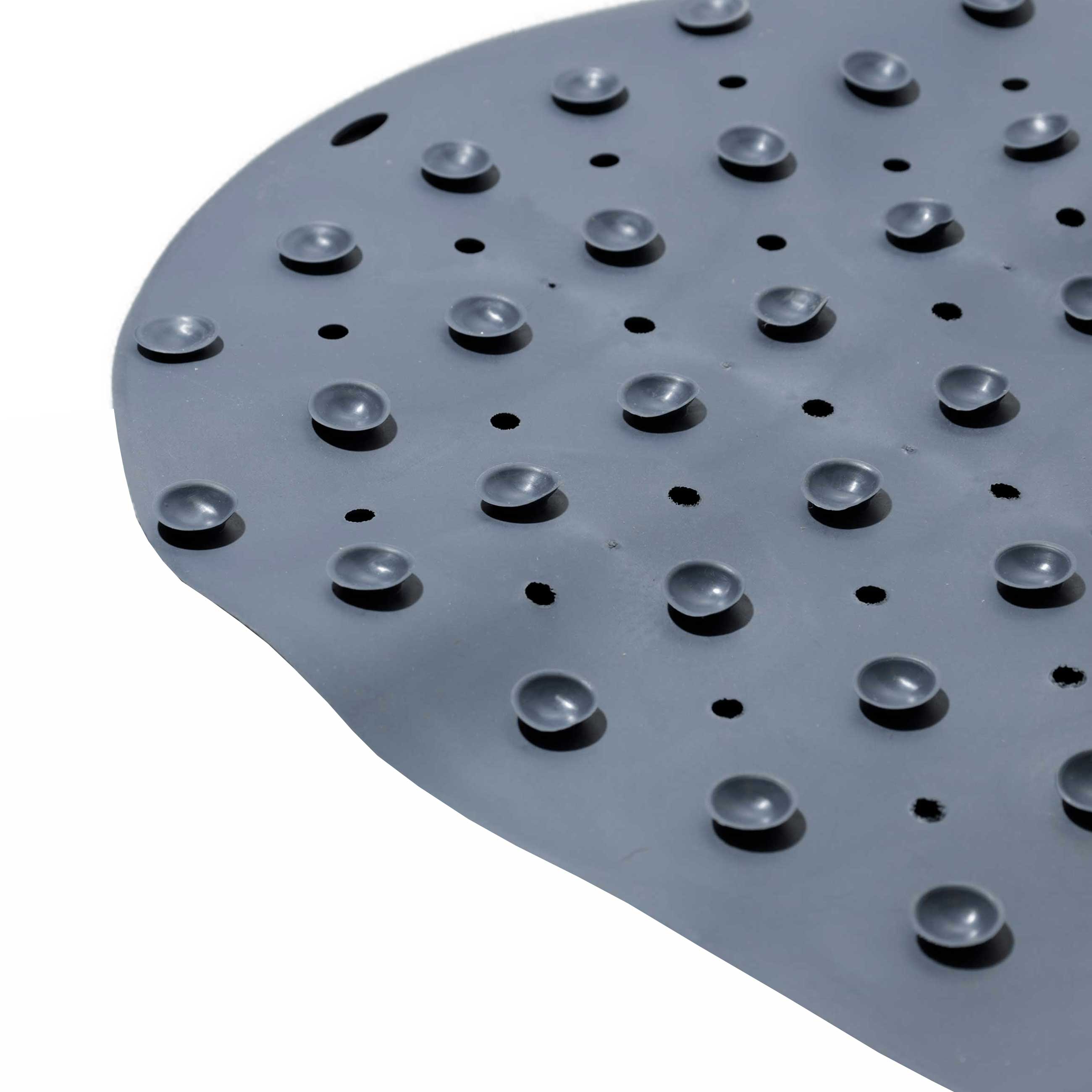 Bath/shower mat, 37x69 cm, massage, rubber, oval, grey, Bath new, image-1