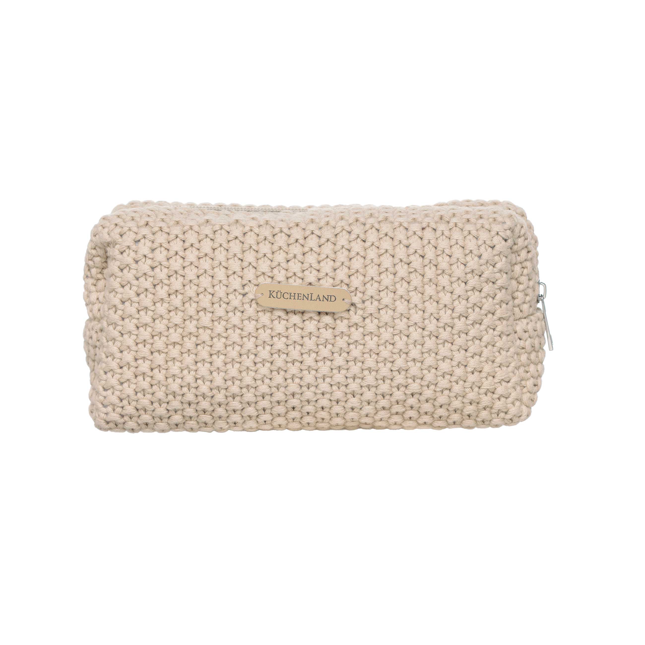 Cosmetic bag, 20x10 cm, cotton, beige, Node, image-0