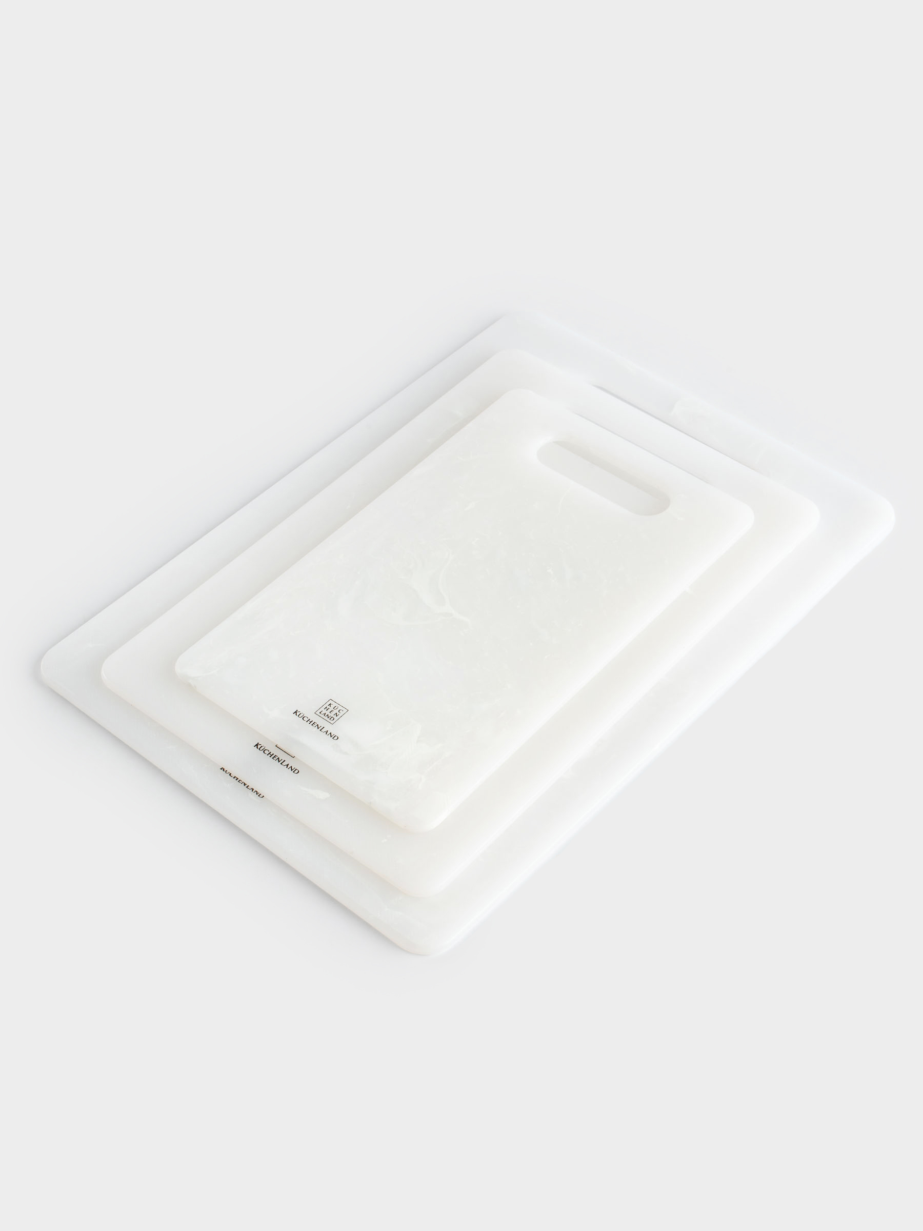 Cutting boards set, 25/30/35 cm, 3 pcs, rectangular, plastic, white, Maniera, image-5