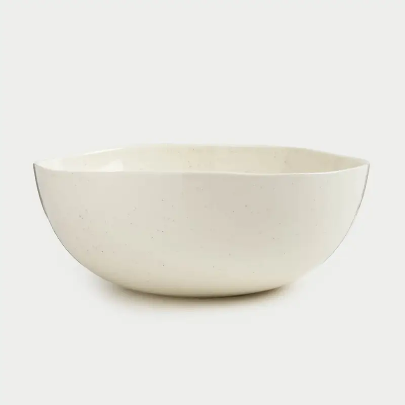 Salad bowl 20x9, ml, porcelain N, milk, Dots, Boho