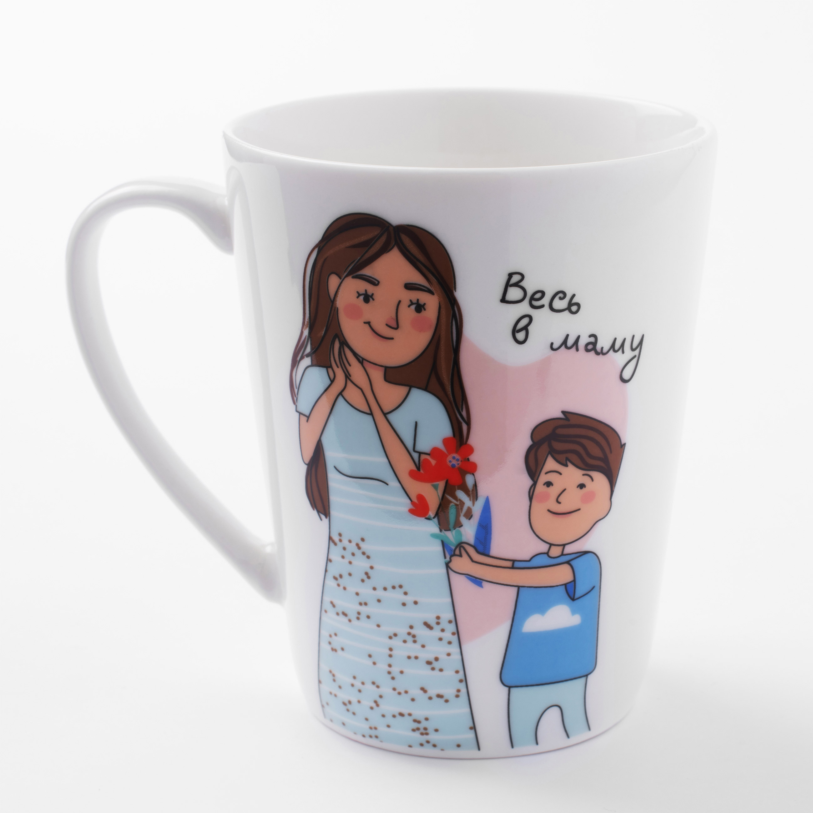 Mug, 420 ml, Porcelain N, white, Mother and son, Family, image-2