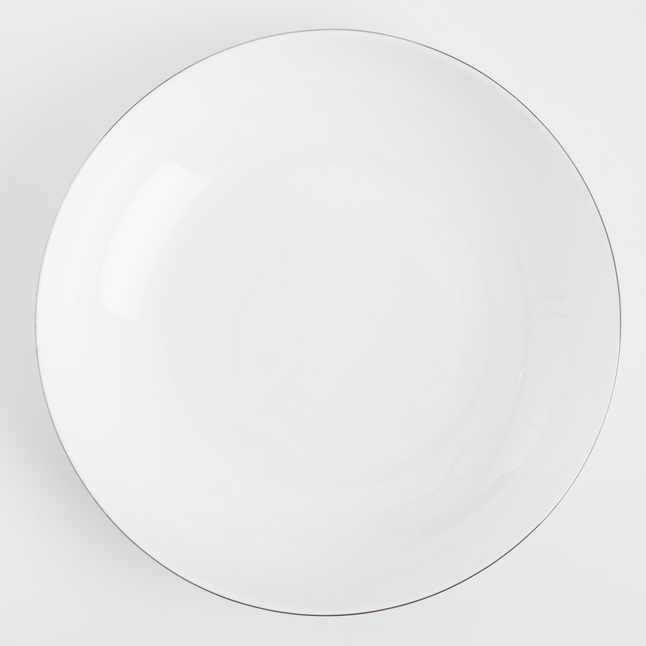 Soup plate, 20x4 cm, 2 pieces, porcelain F, white, Ideal silver